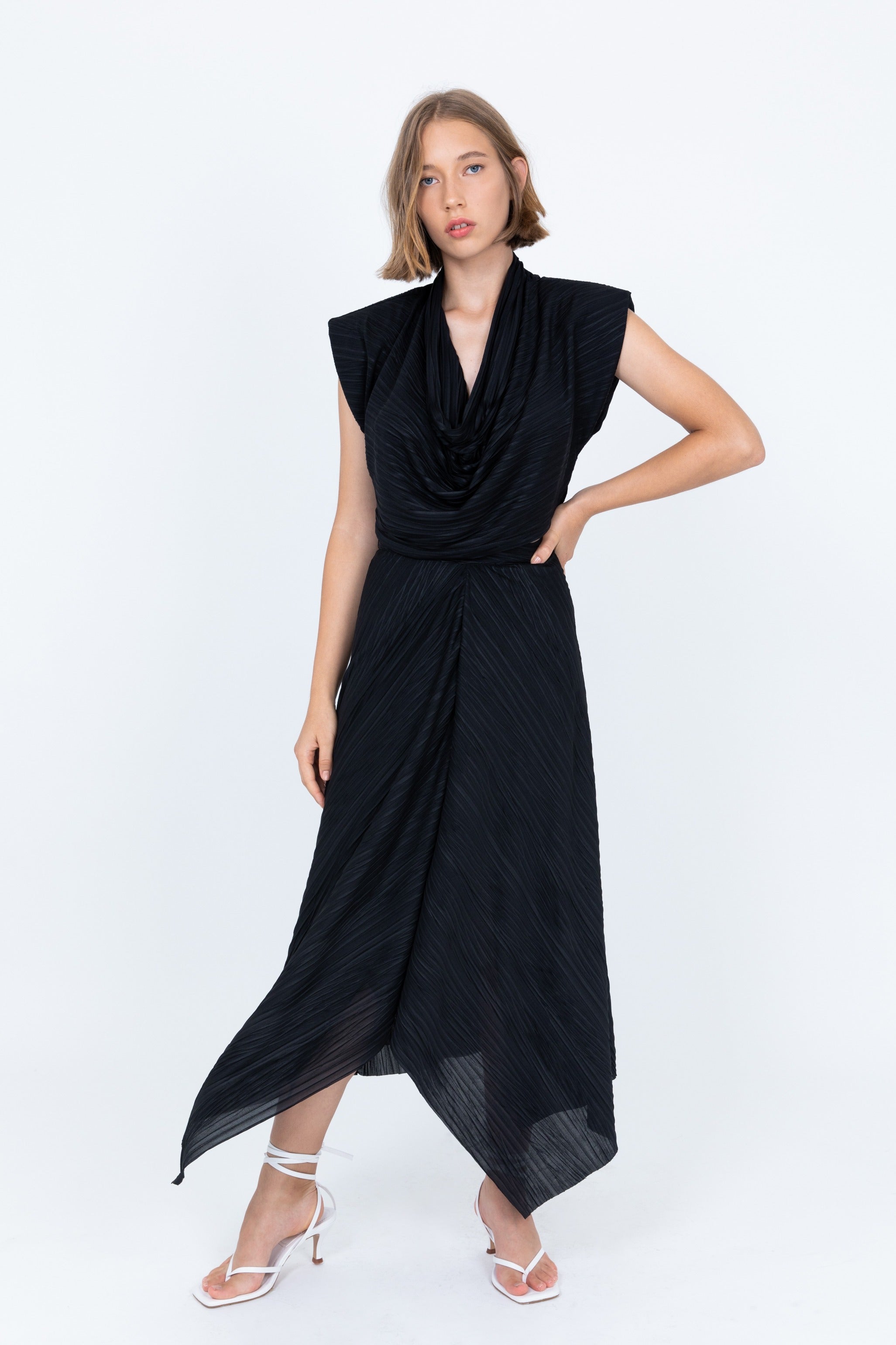 SABINA MUSAYEV - black_pleated_knit