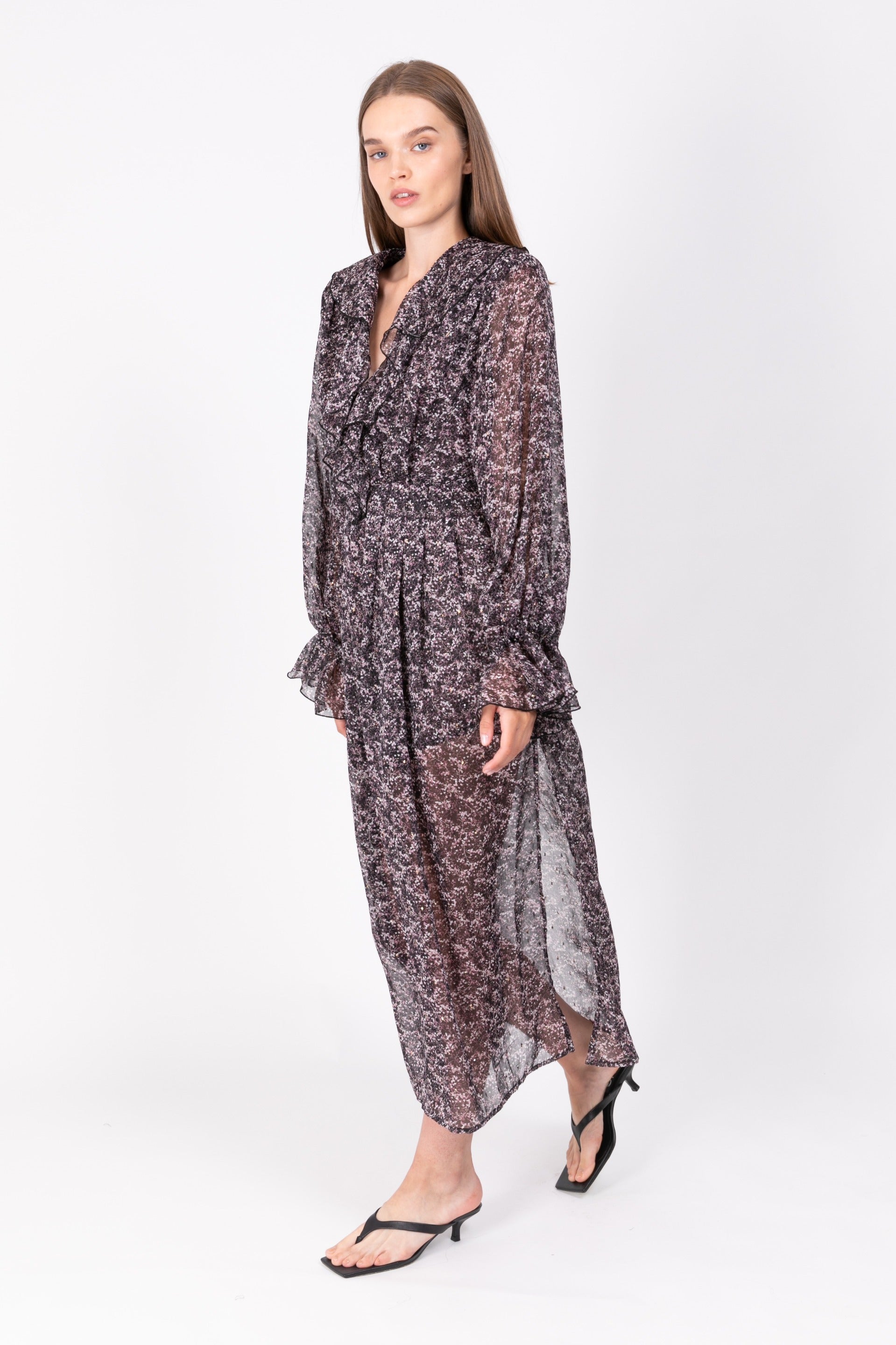 SABINA MUSAYEV - printed_chiffon_w_plumetti_black_ss_22