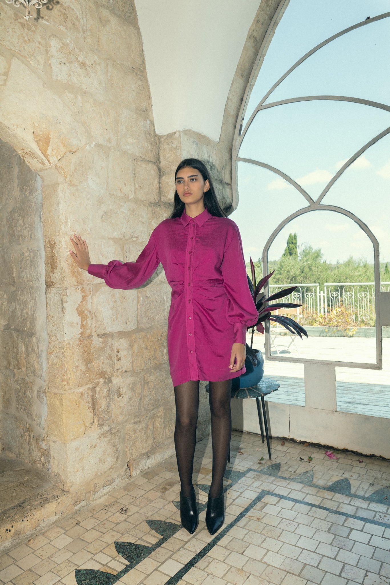 SABINA MUSAYEV - woven_viscose_blend_fuchsia