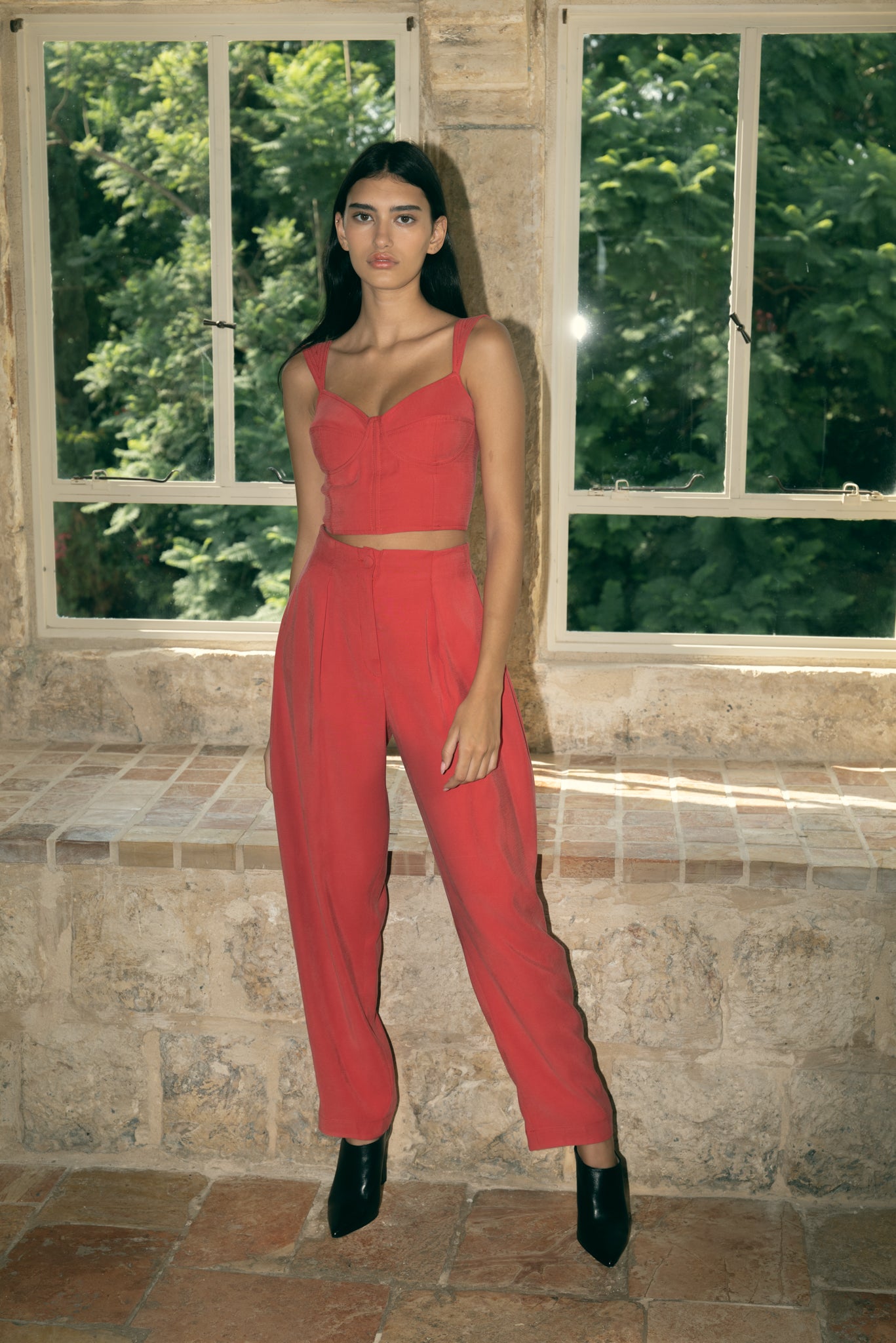 SABINA MUSAYEV - diagonal_viscose_blend_red