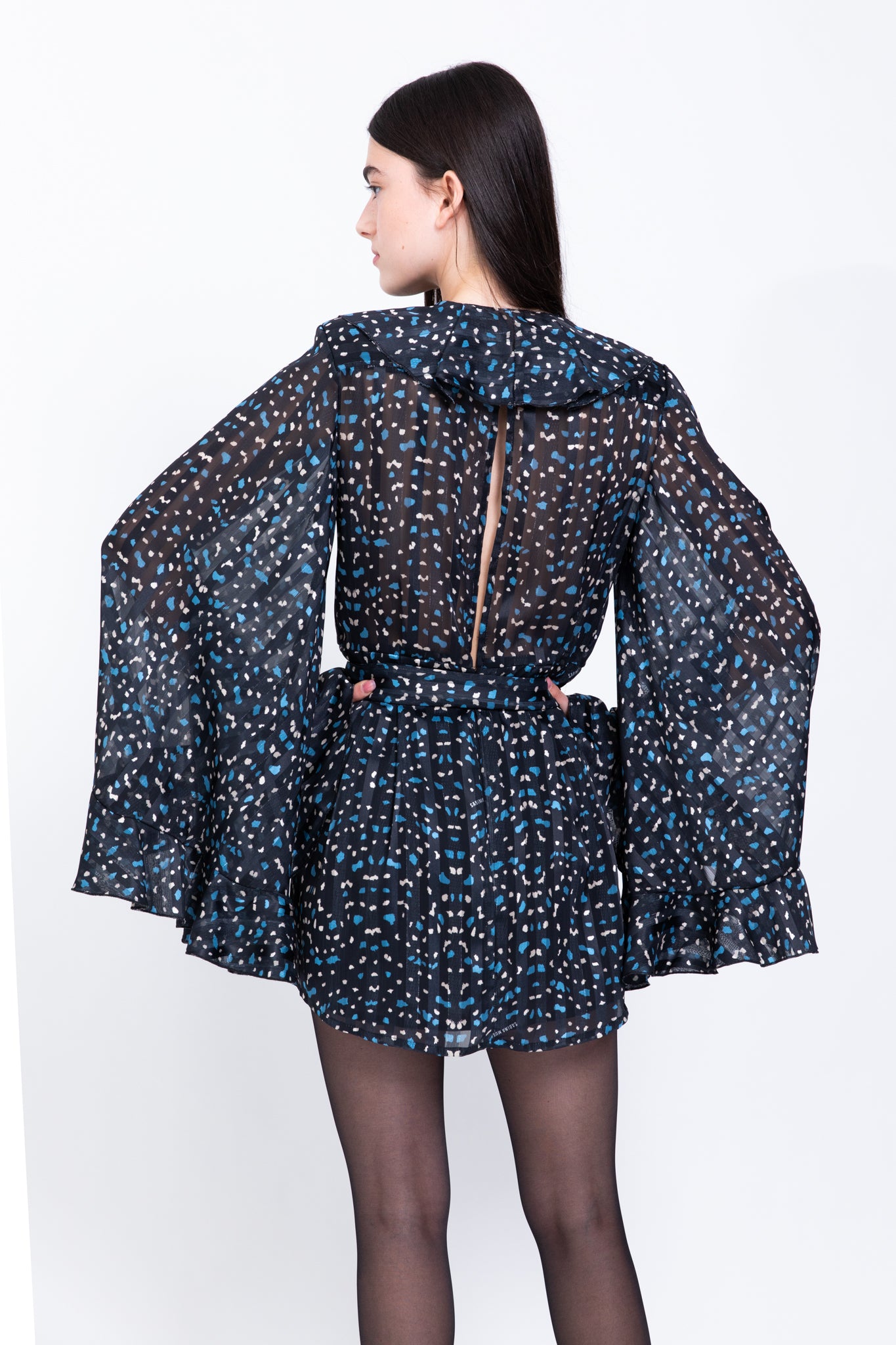 SABINA MUSAYEV - butterfly_print_on_chiffon_black