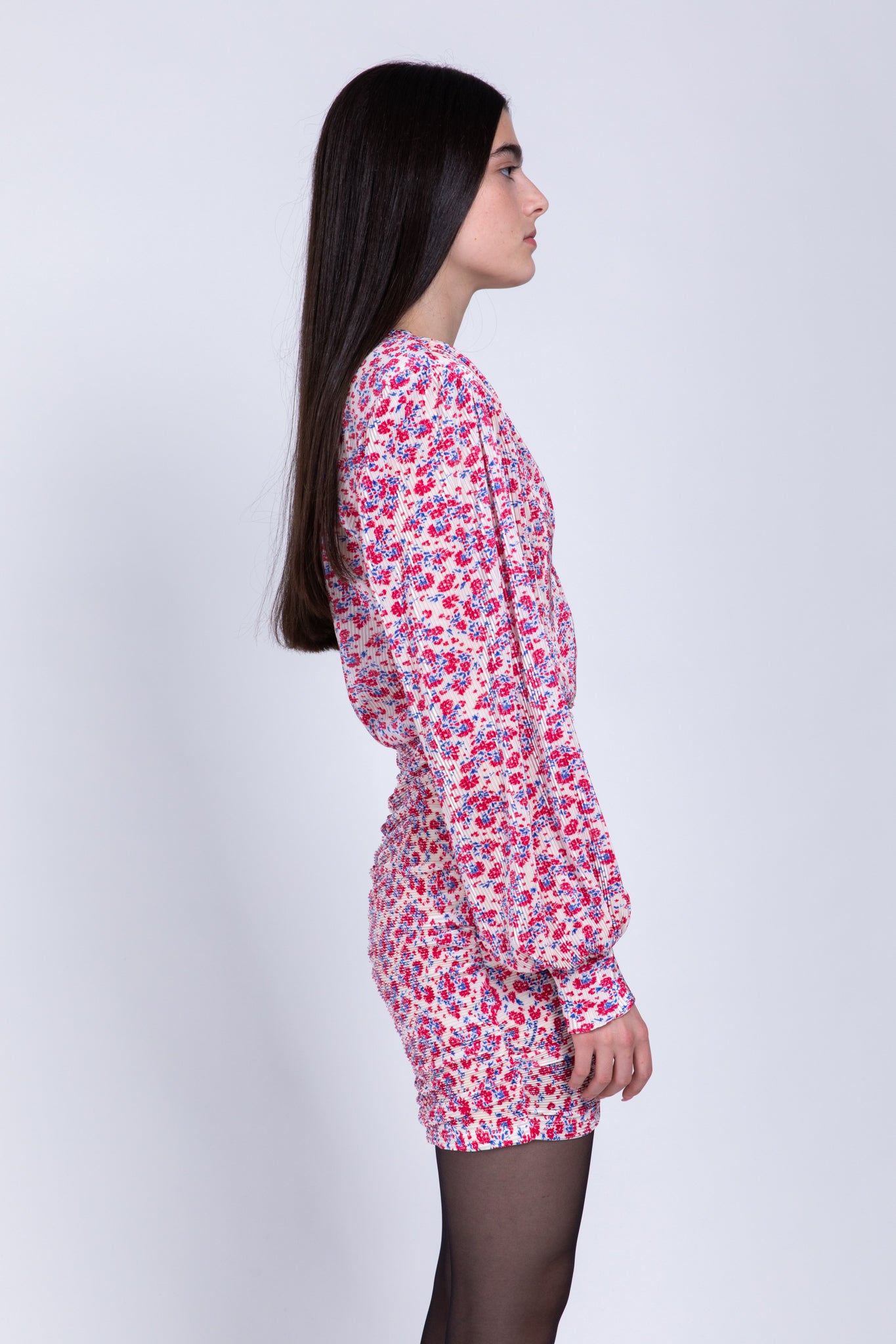 SABINA MUSAYEV - printed_pleated_knit_ivory