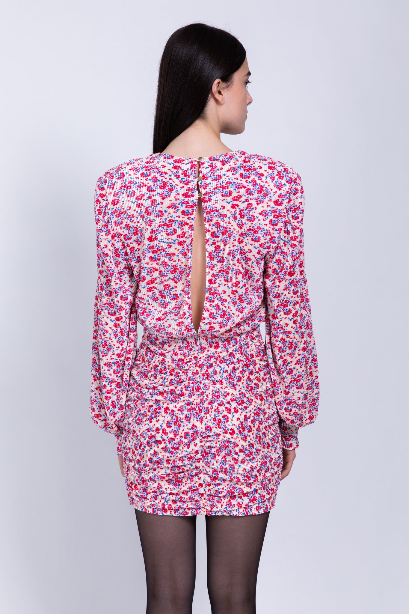 SABINA MUSAYEV - printed_pleated_knit_ivory