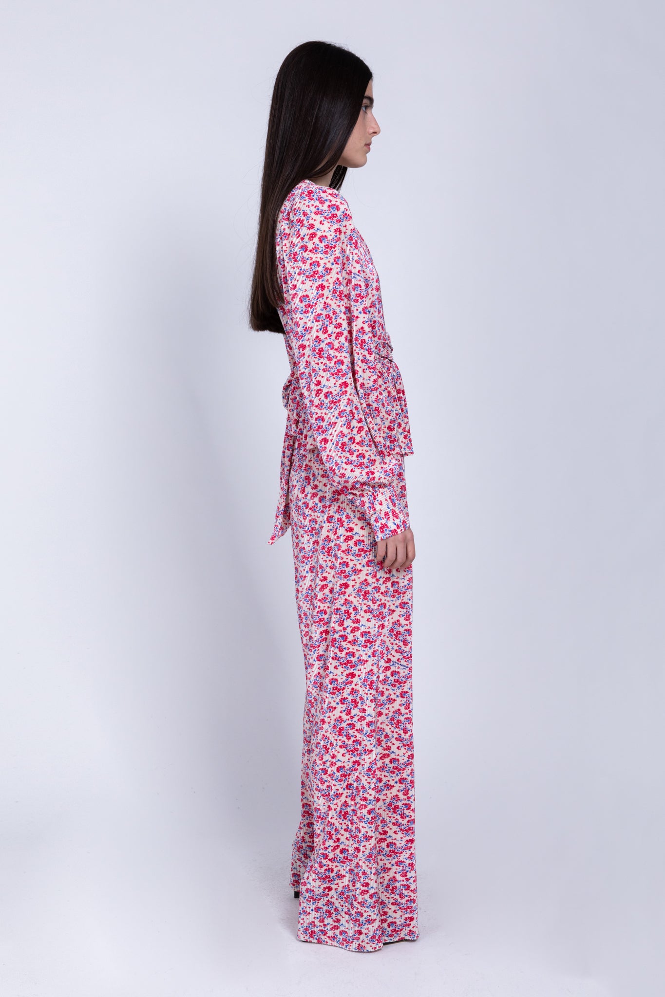 SABINA MUSAYEV - printed_pleated_knit_ivory