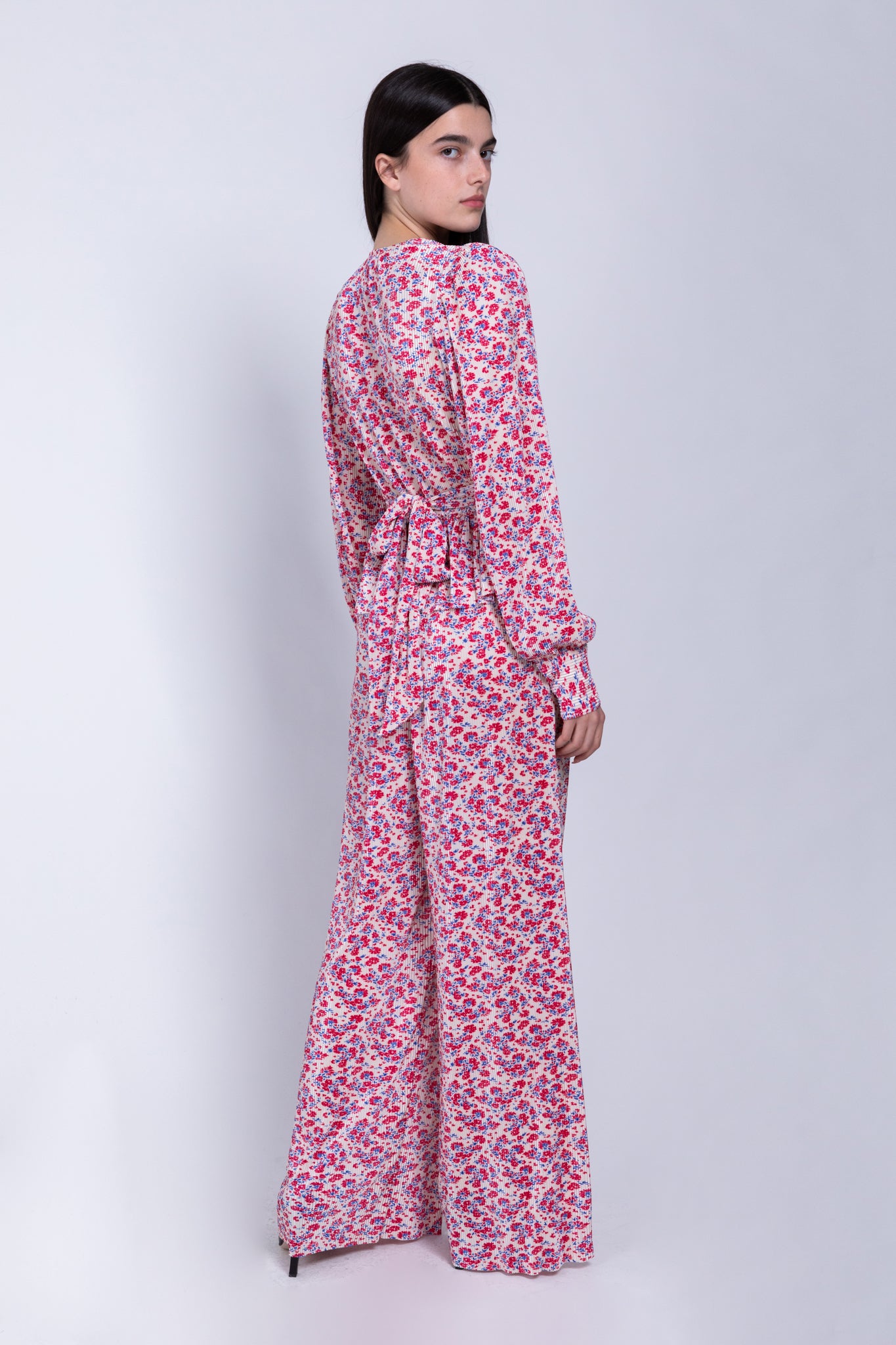 SABINA MUSAYEV - printed_pleated_knit_ivory