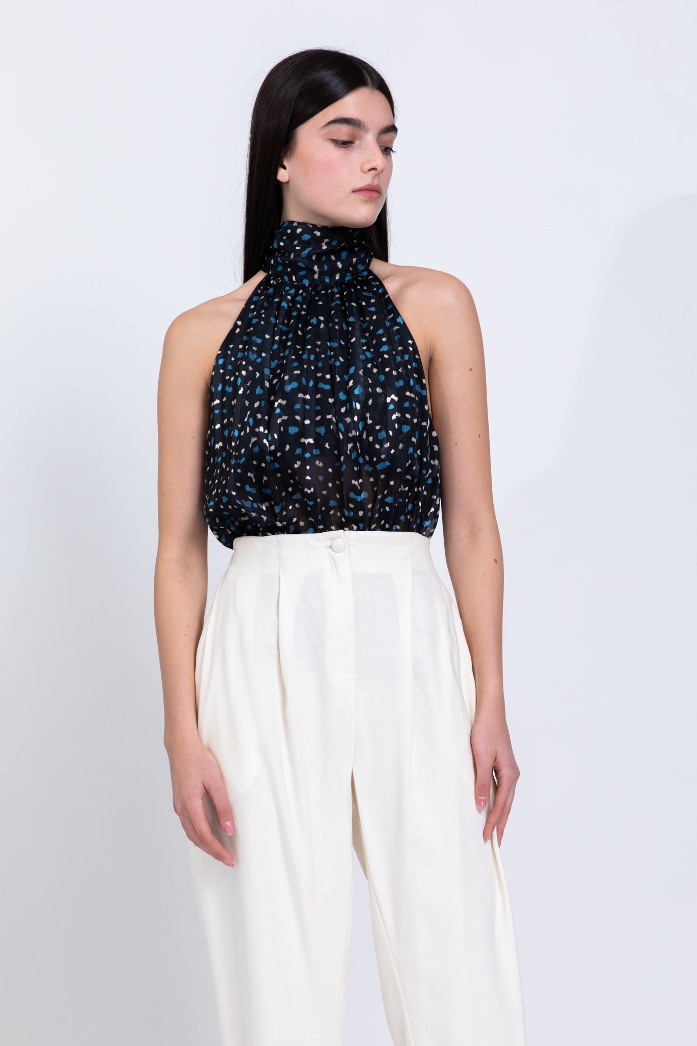 SABINA MUSAYEV - butterfly_print_on_chiffon_black