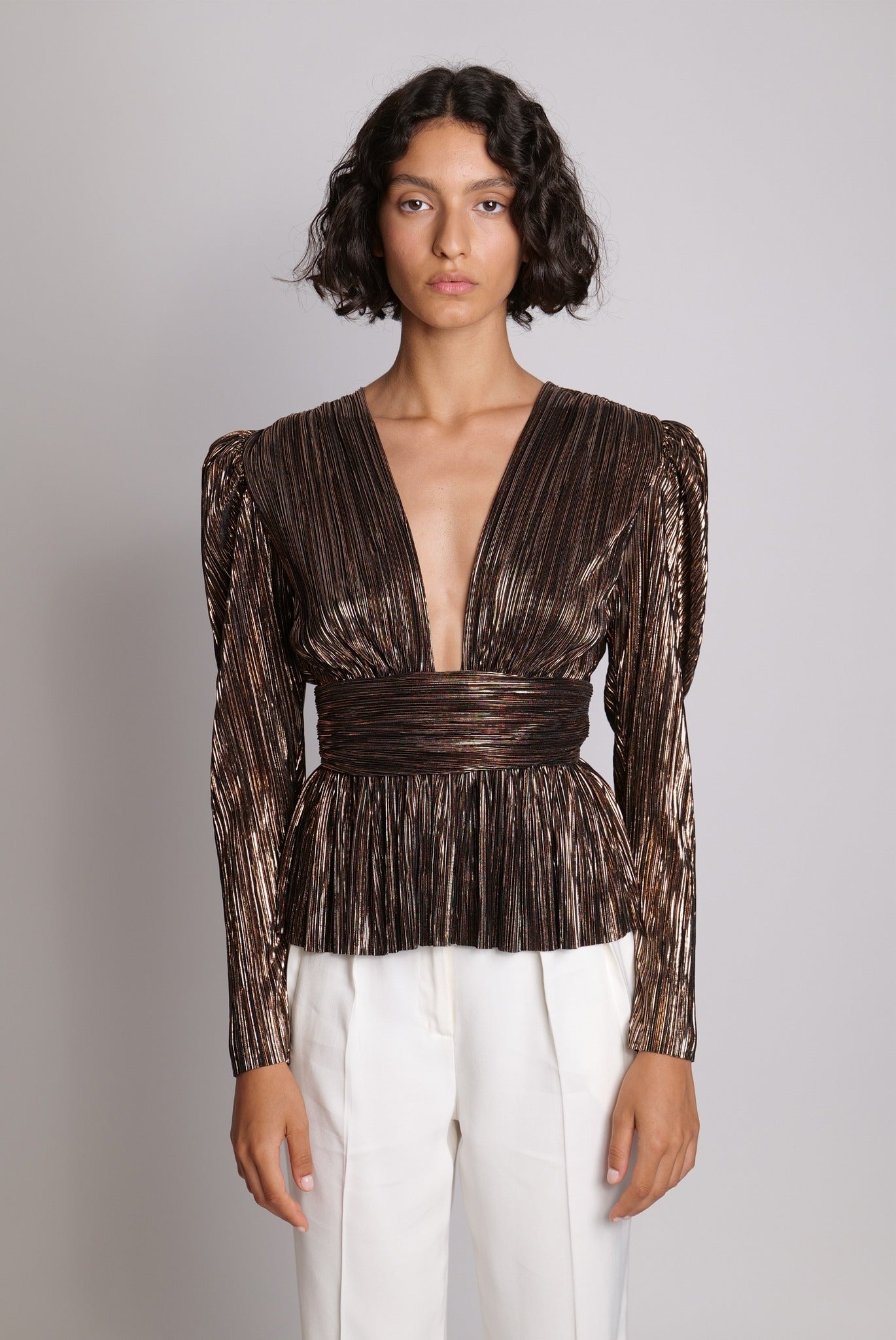 SABINA MUSAYEV - pleated_knit_w_foil_black_23