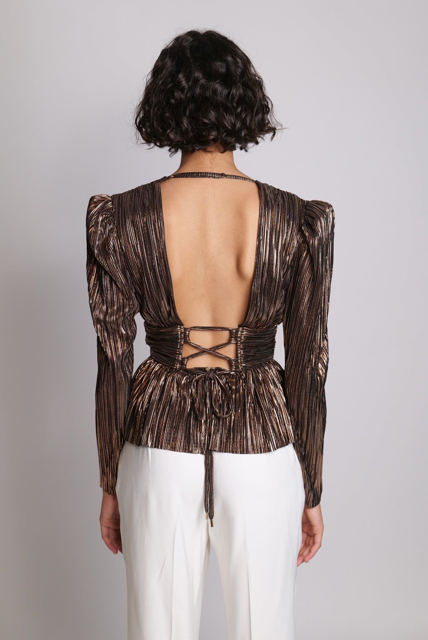 SABINA MUSAYEV - pleated_knit_w_foil_black_23