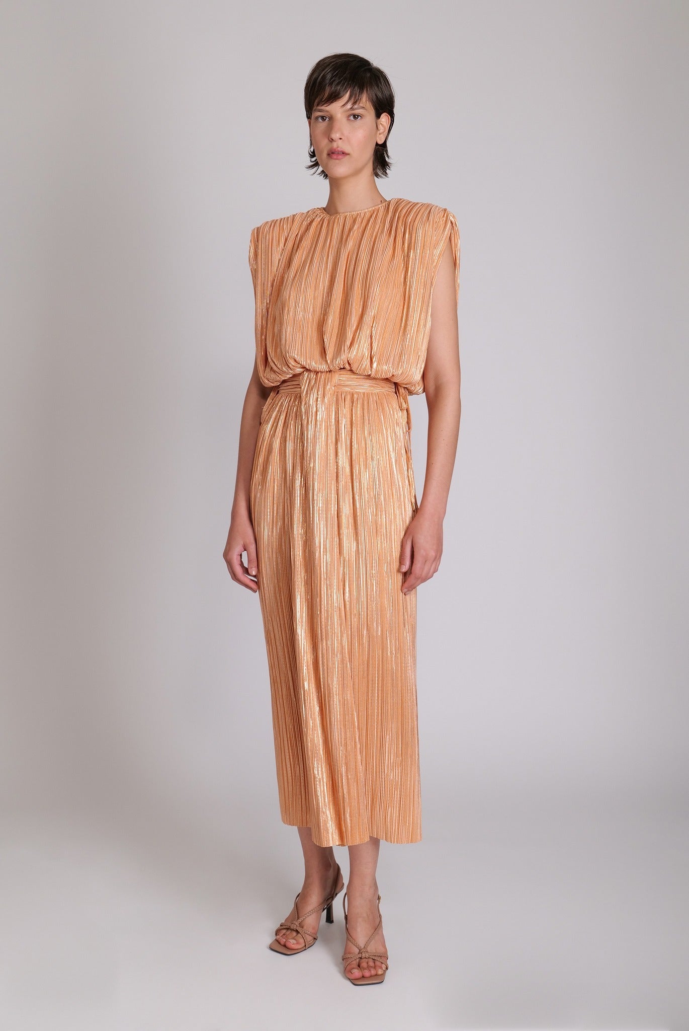 SABINA MUSAYEV - pleated_knit_w_foil_peach_23