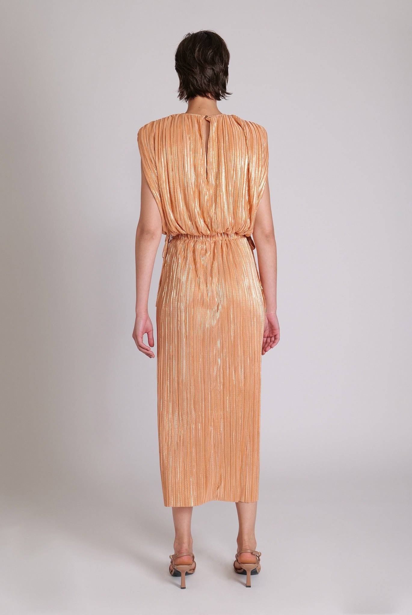 SABINA MUSAYEV - pleated_knit_w_foil_peach_23