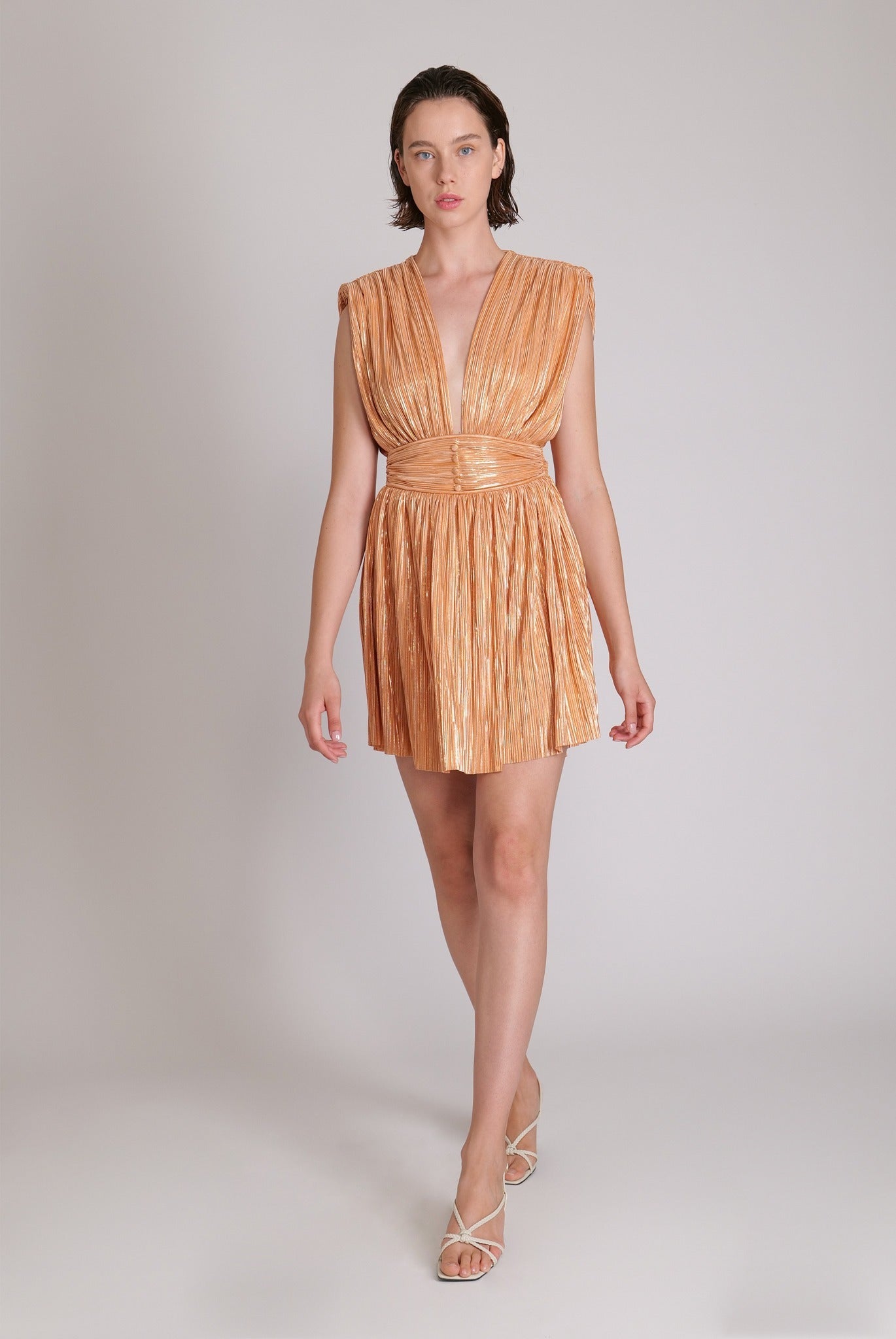 SABINA MUSAYEV - pleated_knit_w_foil_peach_23