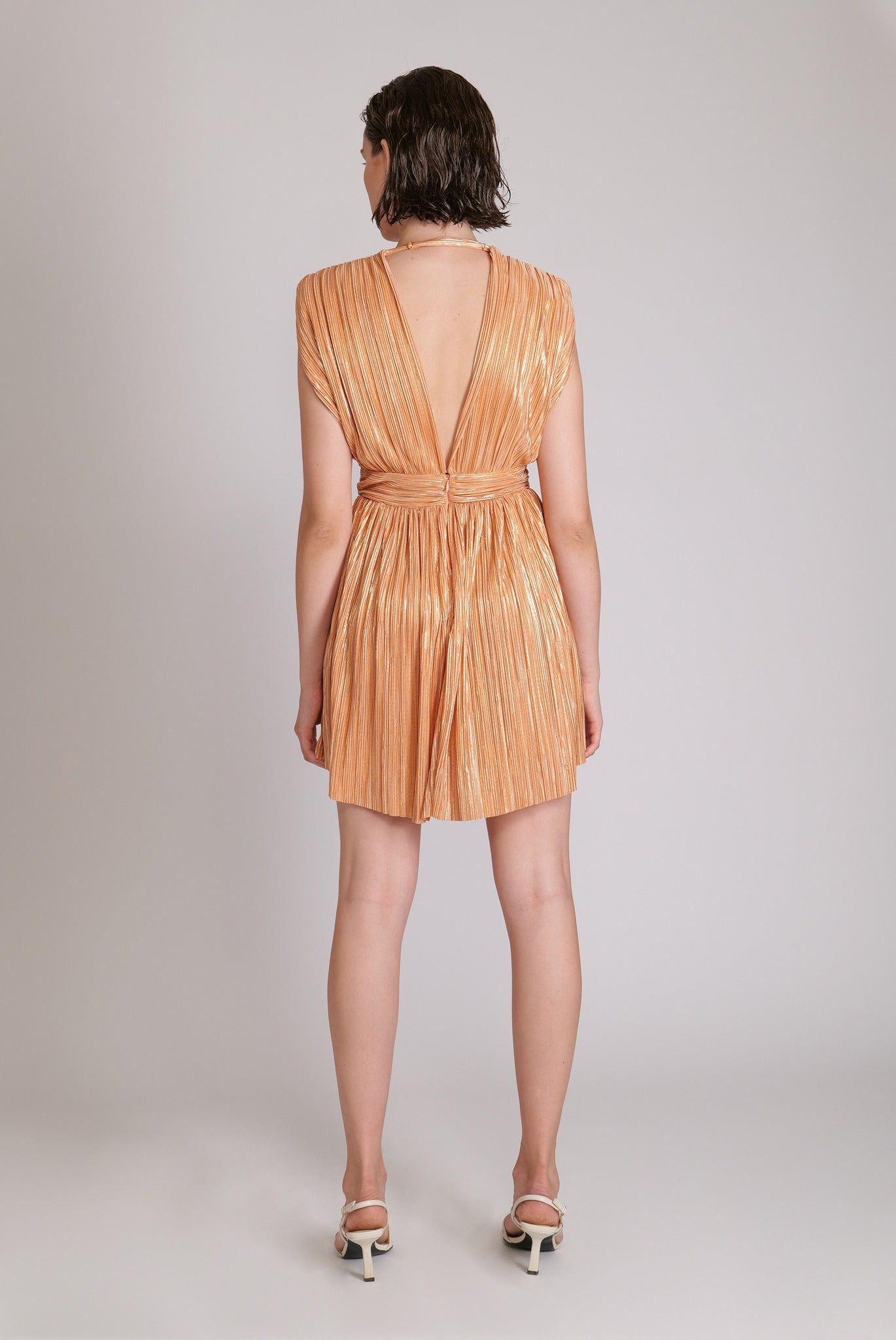 SABINA MUSAYEV - pleated_knit_w_foil_peach_23