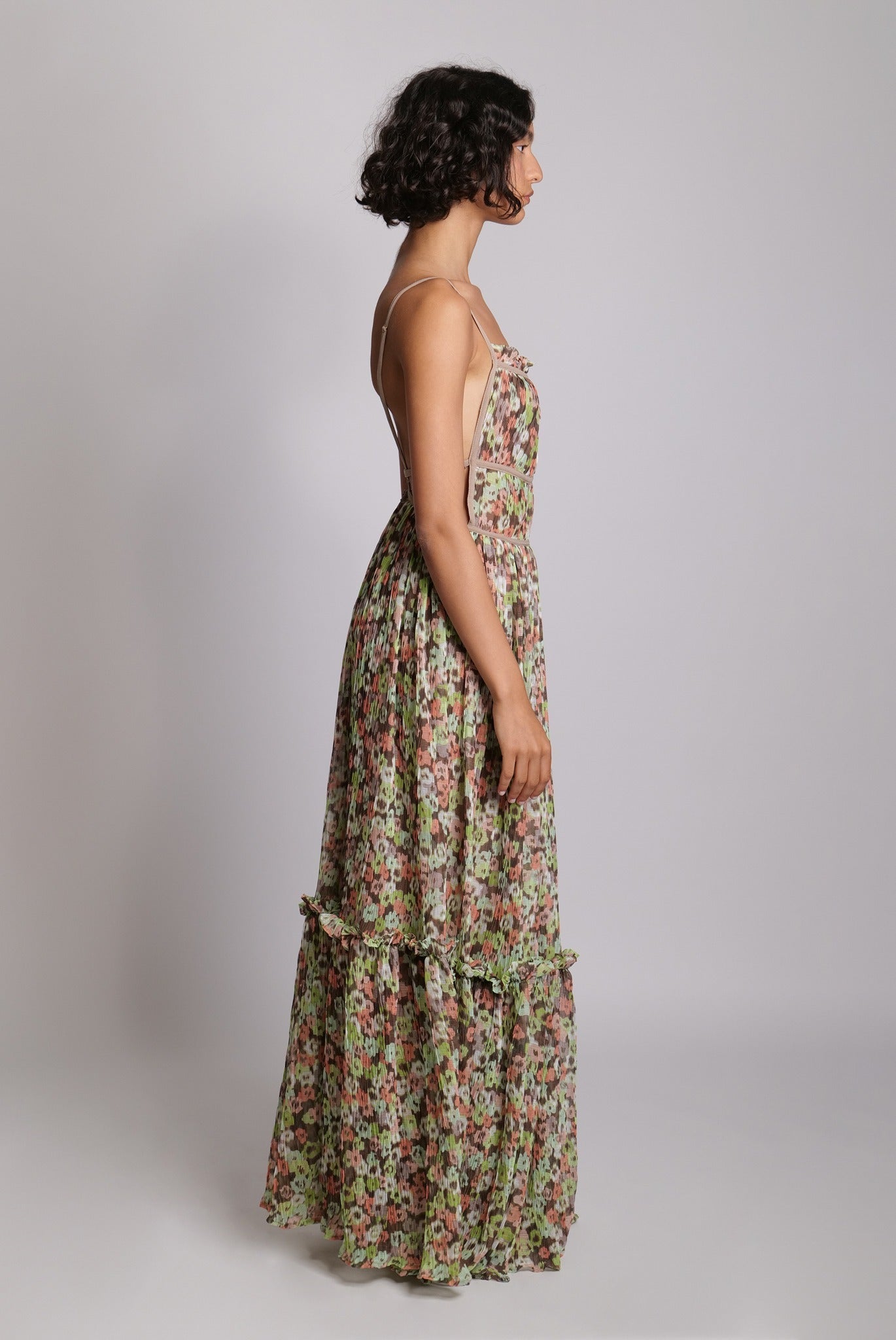 SABINA MUSAYEV - bloom_field_pleated_chiffon_peach