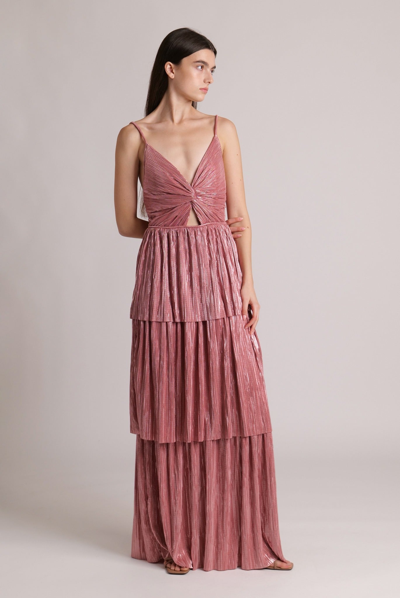 SABINA MUSAYEV - pleated_knit_w_foil_antique_rose_23_24