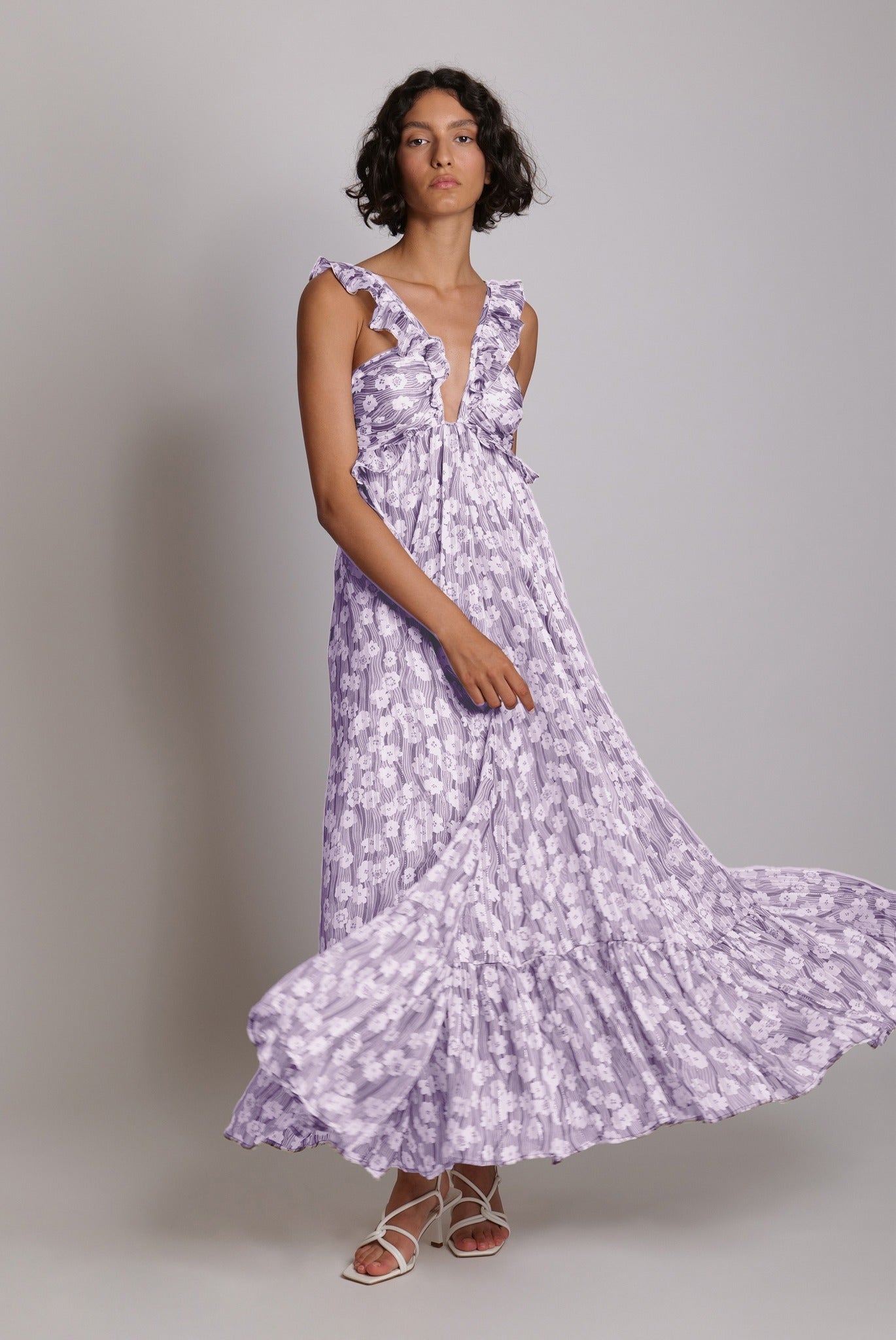 SABINA MUSAYEV - botanical_vine_chiffon_w_lurex_lilac