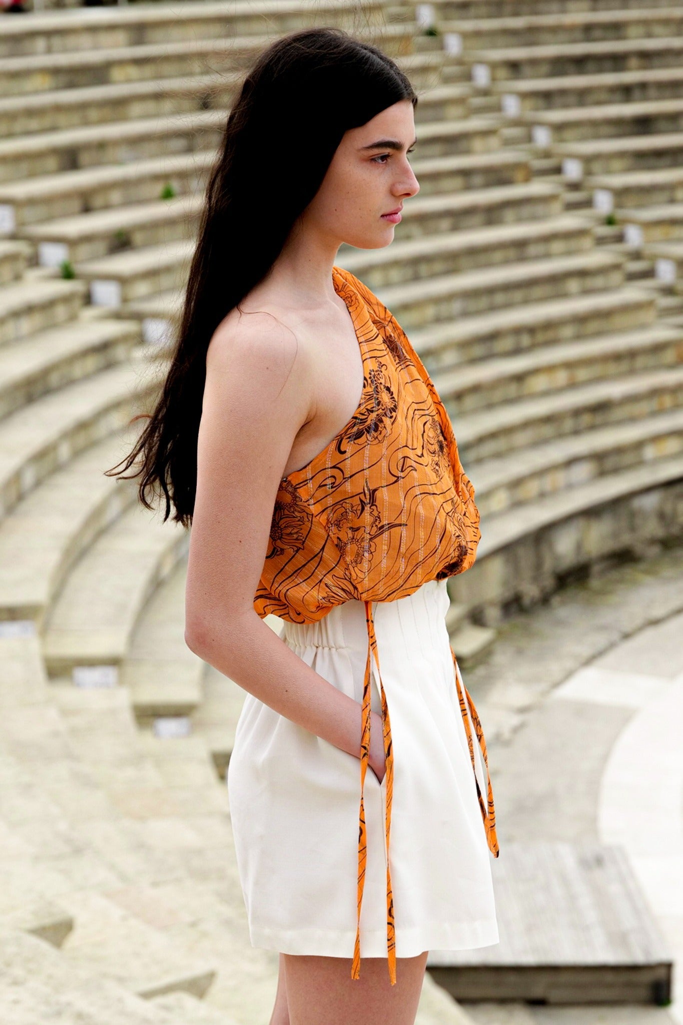 SABINA MUSAYEV - passion_flower_silk_chiffon_orange