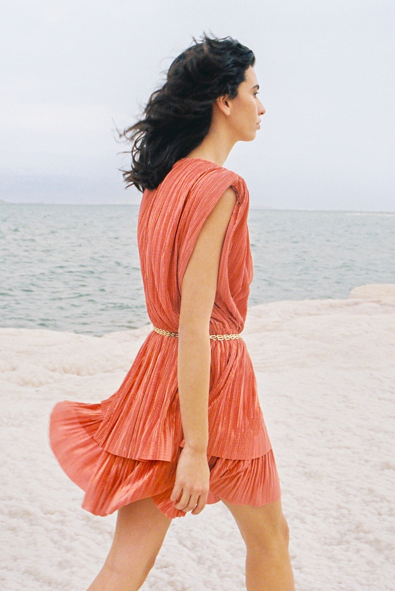 SABINA MUSAYEV - pleated_knit_w_foil_orange_spring_24