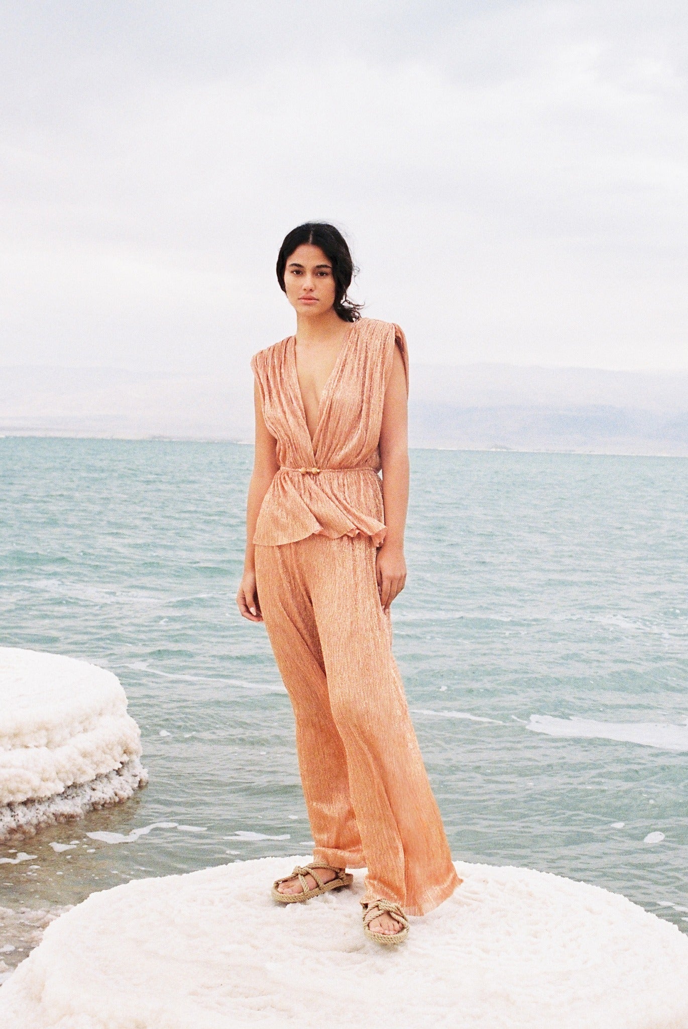 SABINA MUSAYEV - ray_lurex_w_sprinkled_foil_mandarine_spring_24