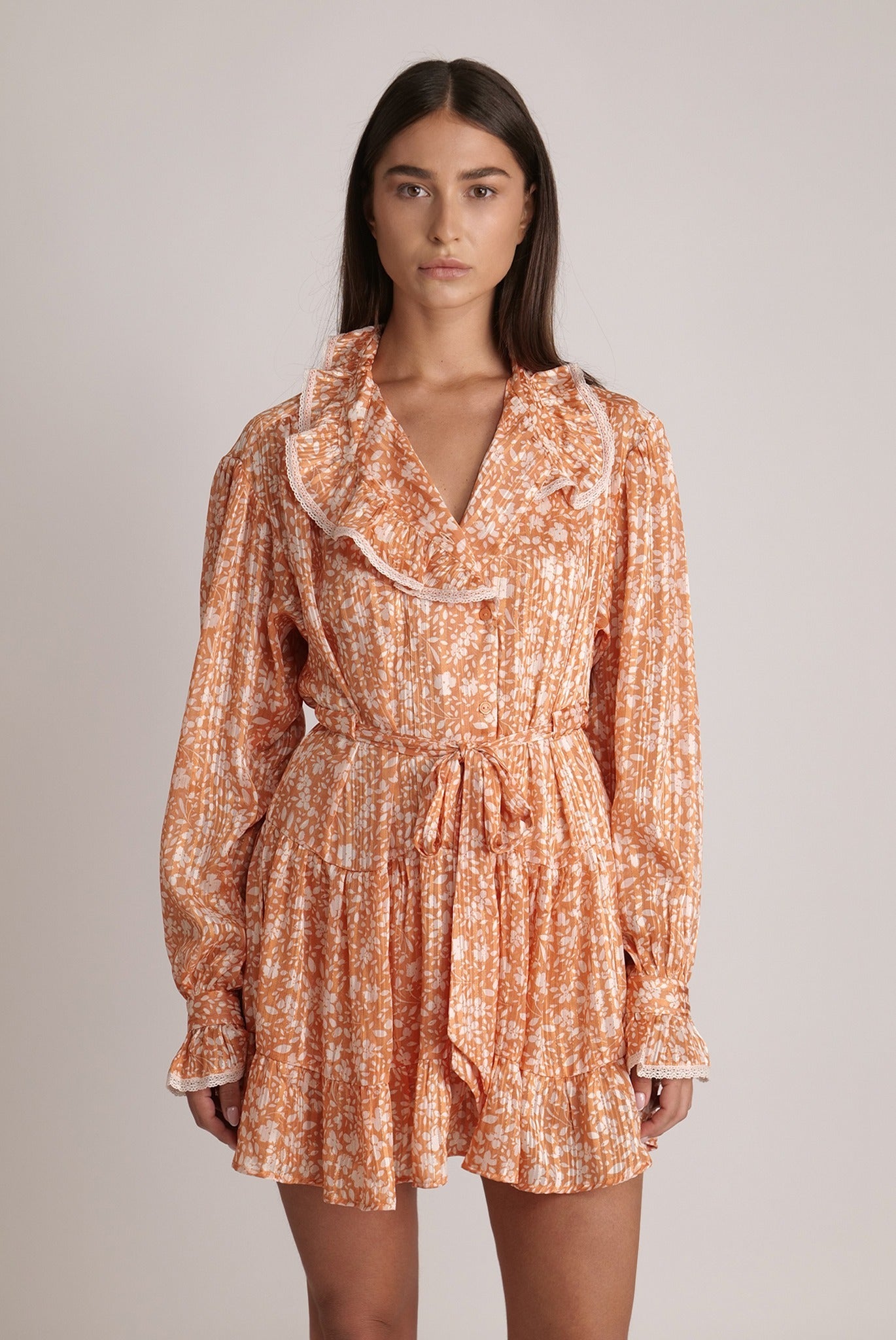 SABINA MUSAYEV - floral_chiffon_w_lurex_tangerine_print_spring_24
