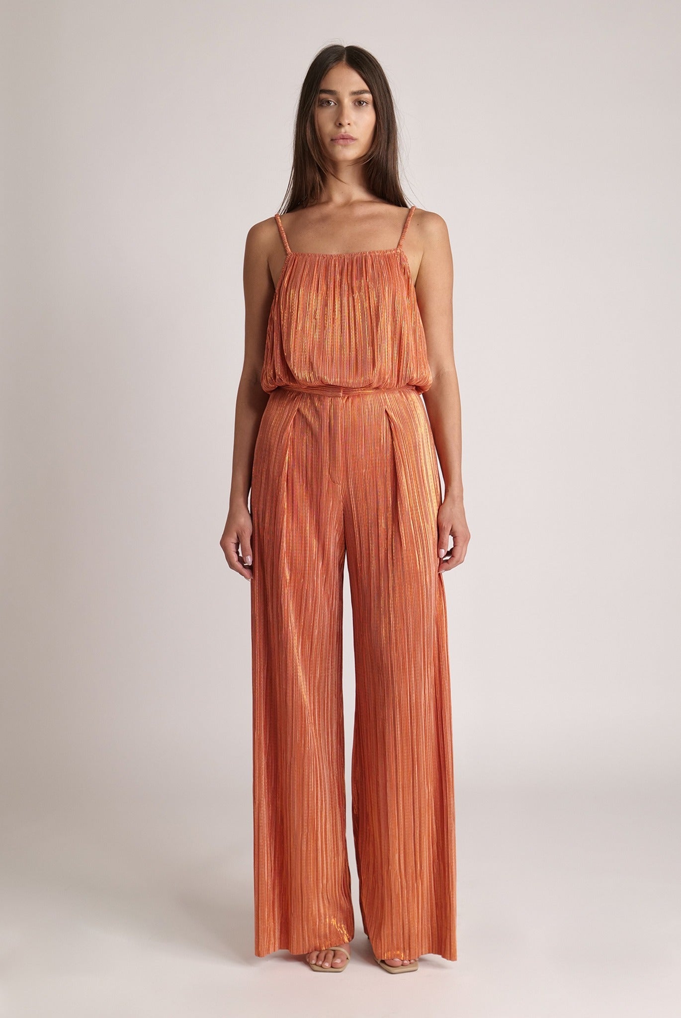 SABINA MUSAYEV - pleated_knit_w_foil_orange_spring_24