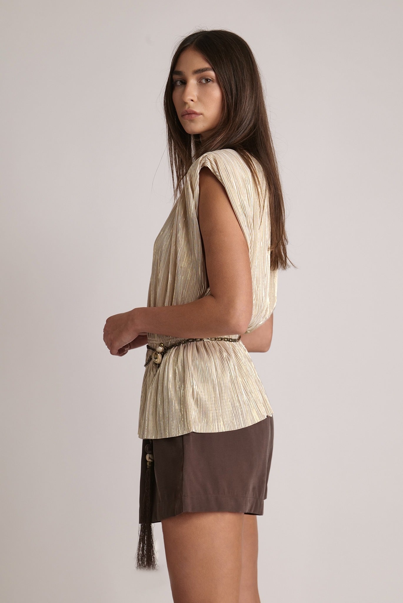 SABINA MUSAYEV - pleated_knit_w_foil_sandstone_spring_24