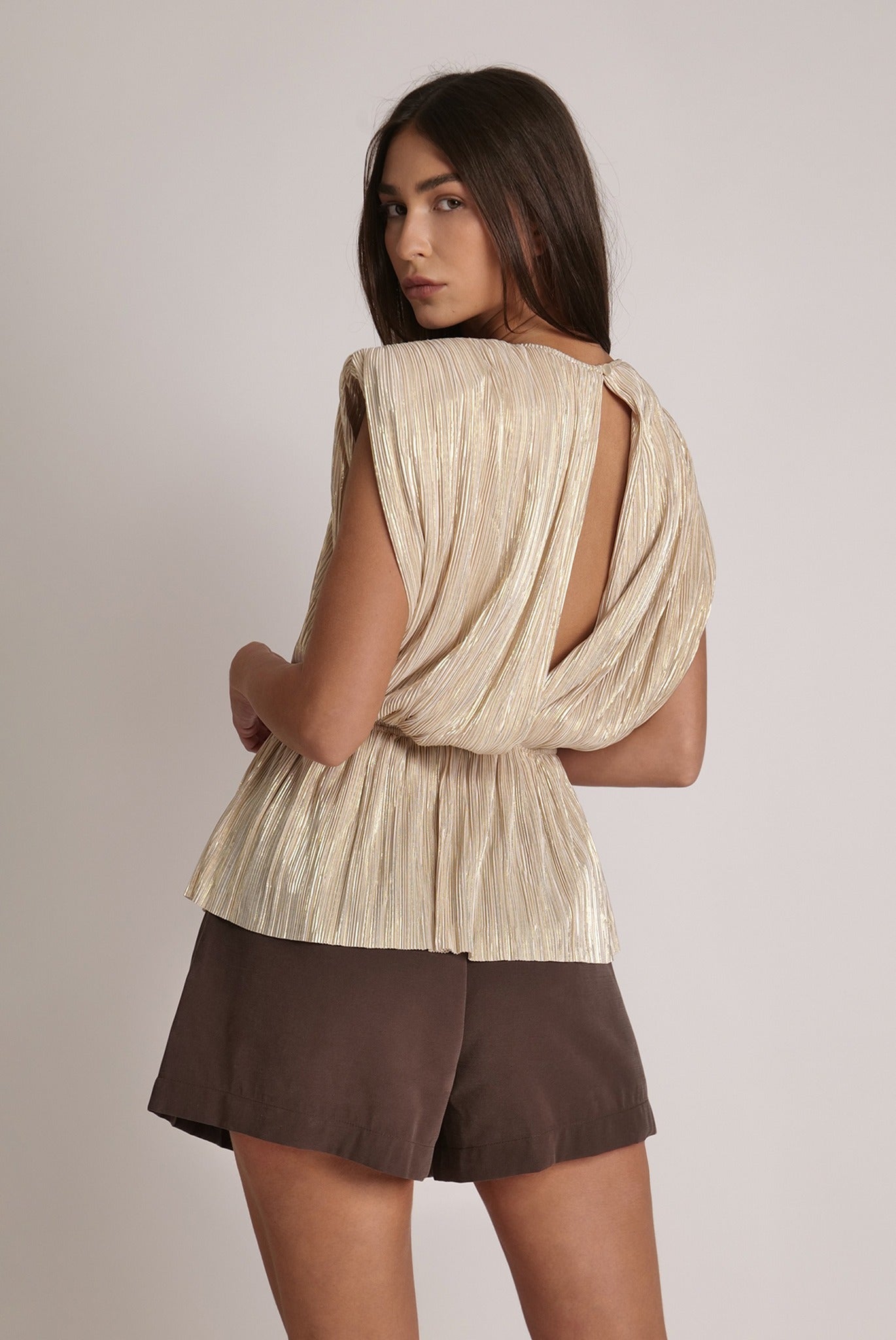 SABINA MUSAYEV - pleated_knit_w_foil_sandstone_spring_24
