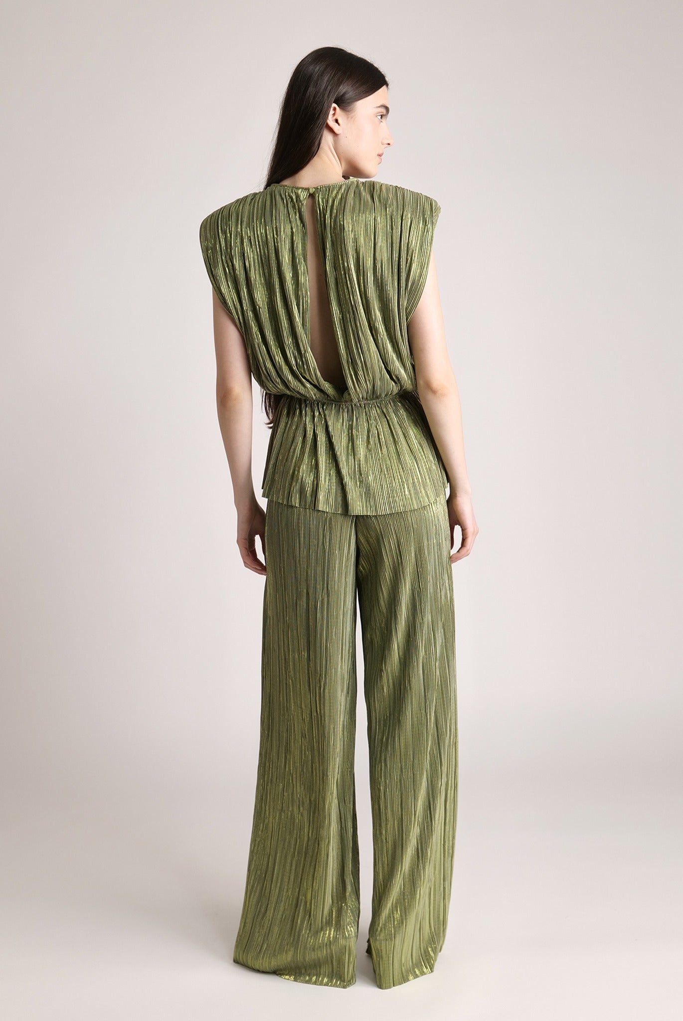 SABINA MUSAYEV - pleated_knit_w_foil_olive_green_spring_24