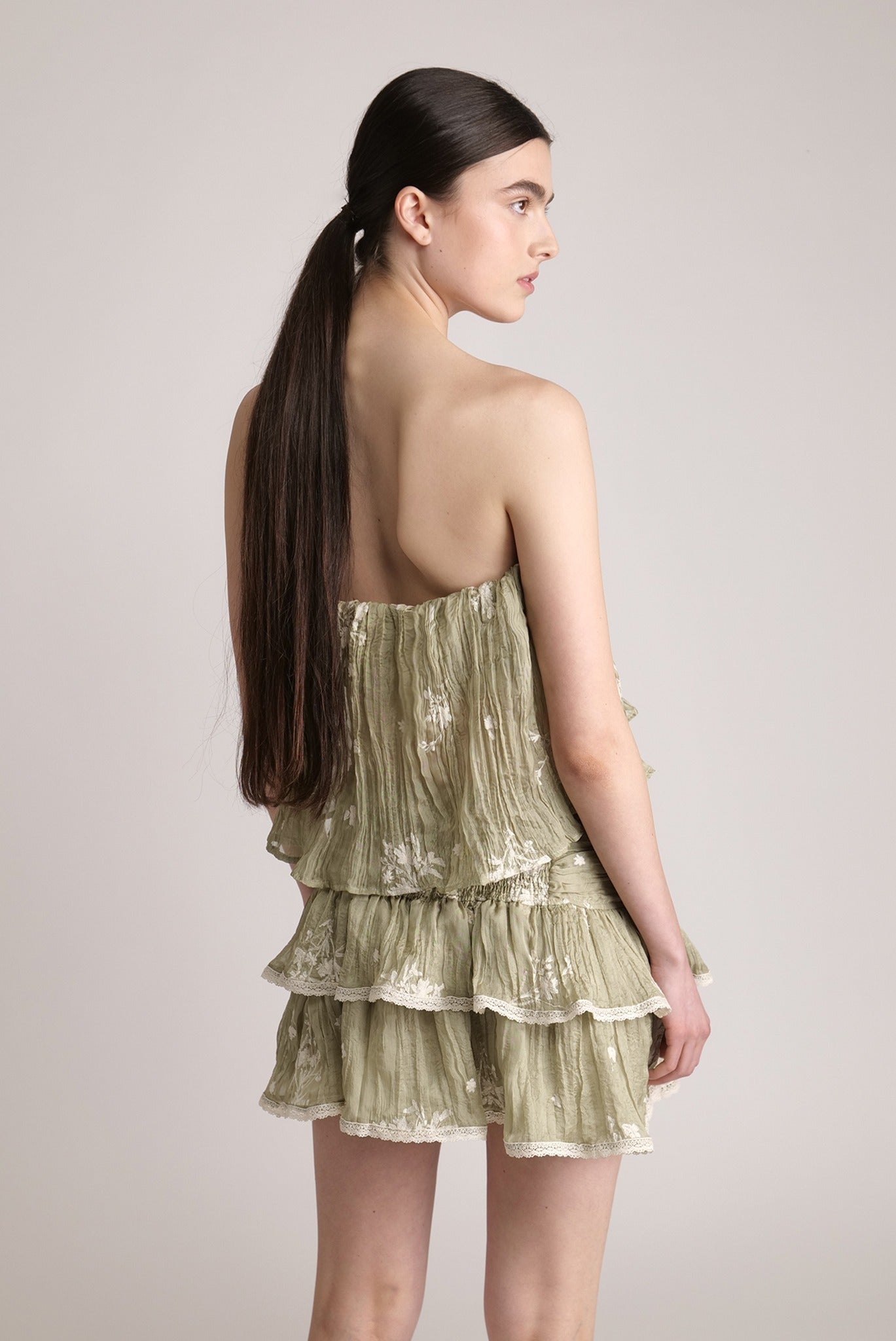 SABINA MUSAYEV - pleated_chiffon_w_embroidery_moss_green_24