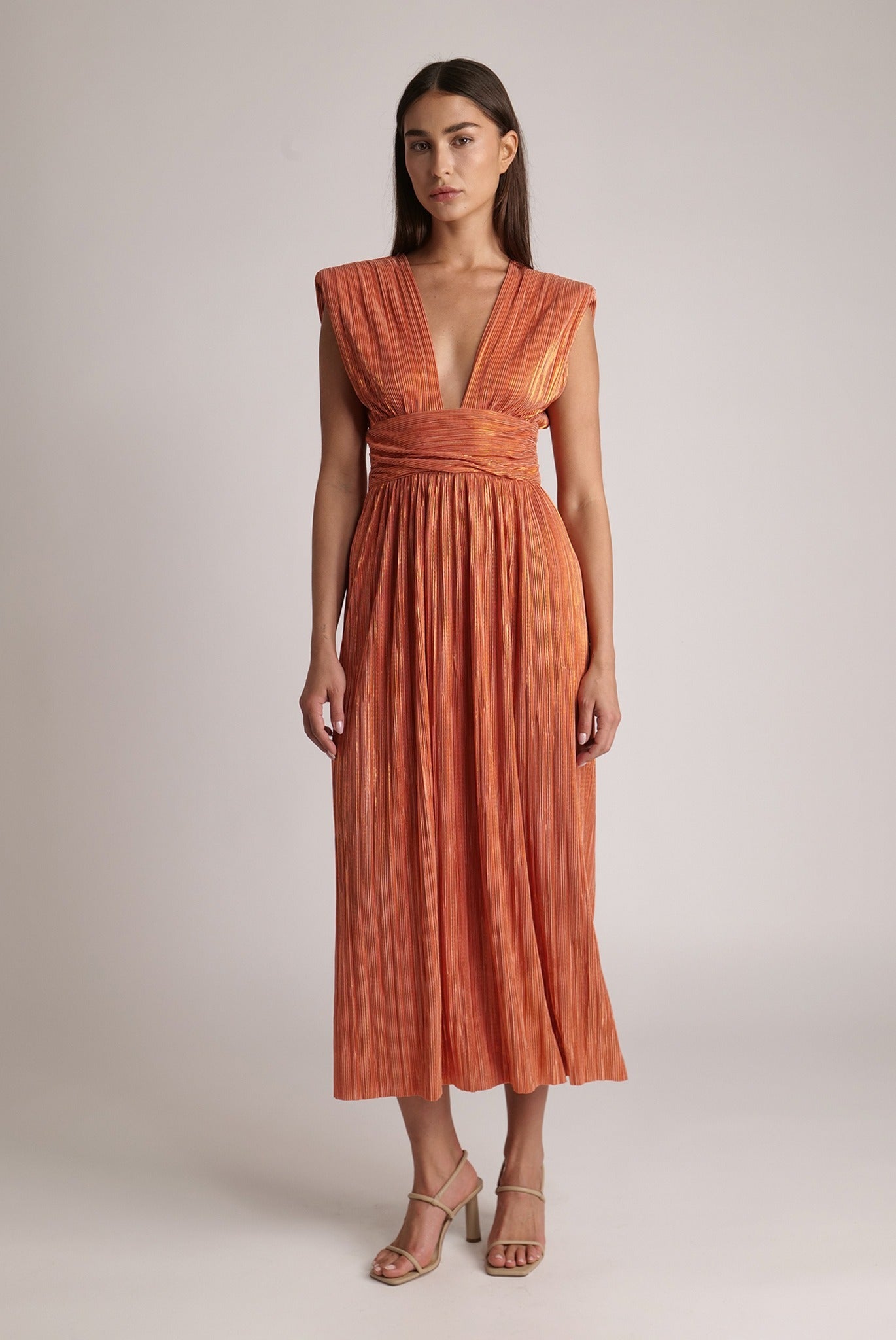 SABINA MUSAYEV - pleated_knit_w_foil_orange_spring_24