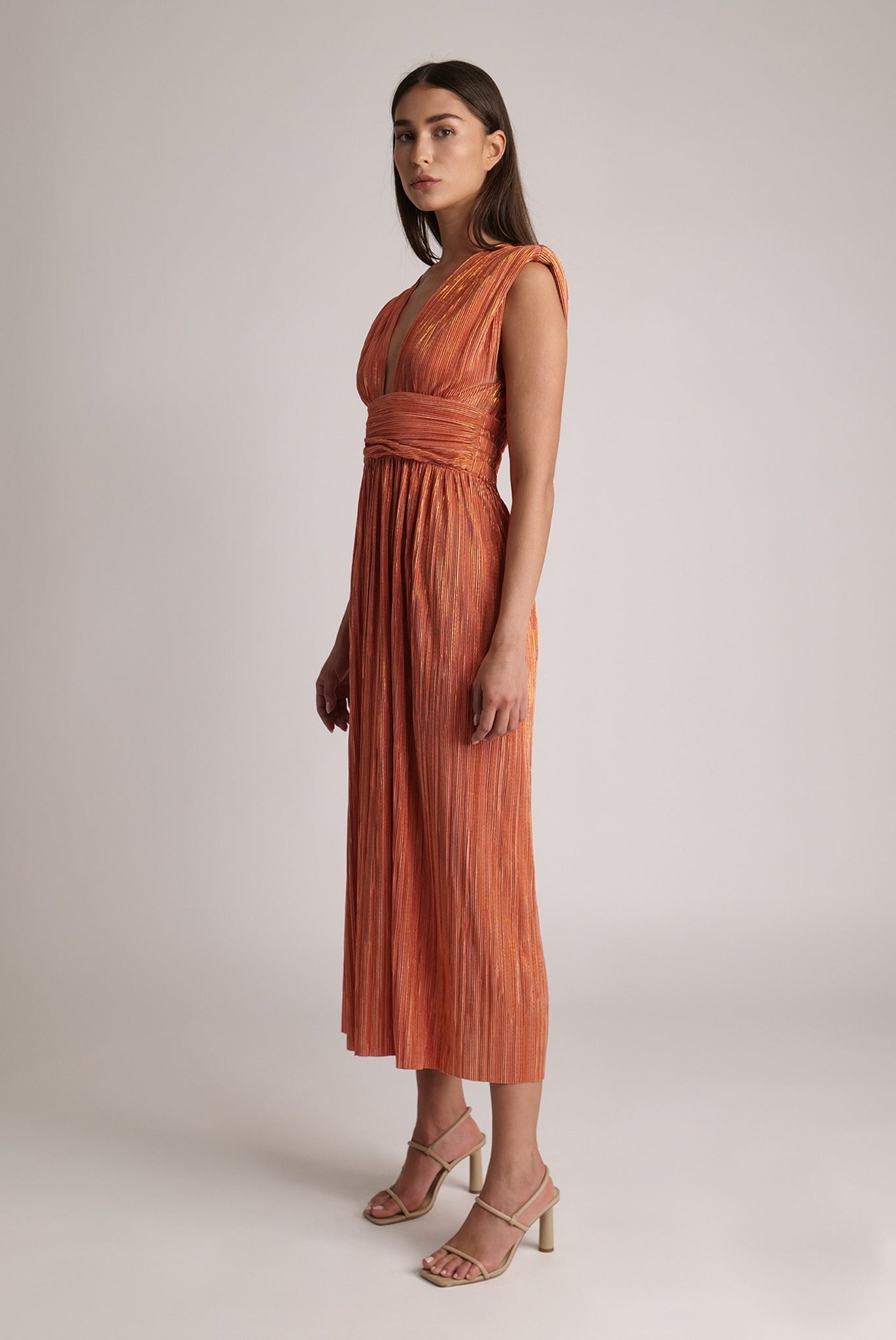 SABINA MUSAYEV - pleated_knit_w_foil_orange_spring_24