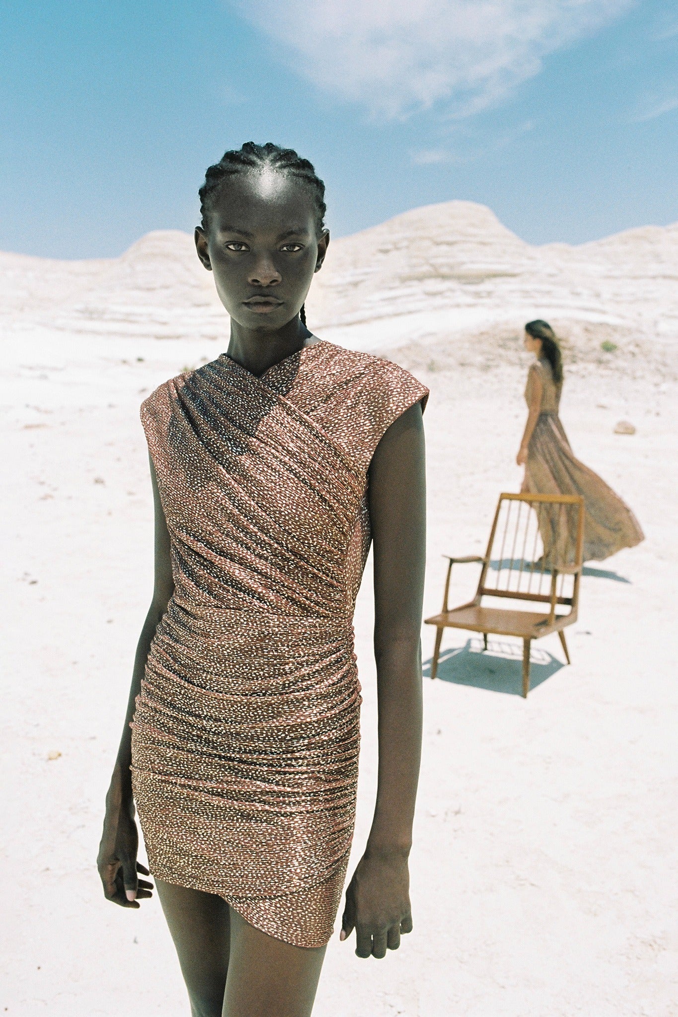 SABINA MUSAYEV - pleated_knit_w_speckled_foil_rust_summer_24