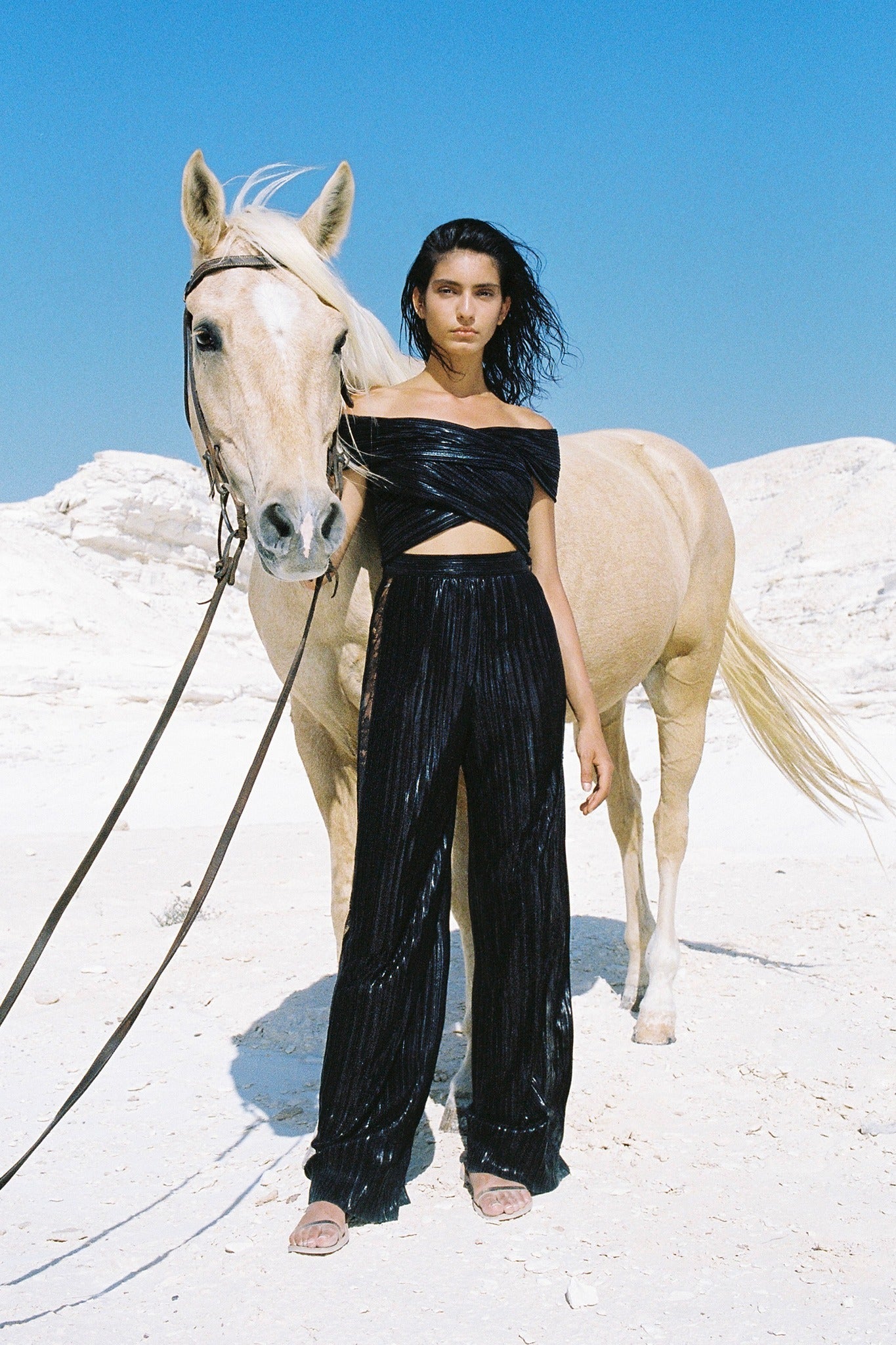 SABINA MUSAYEV - foil_pleated_knit_jet_black_summer_24