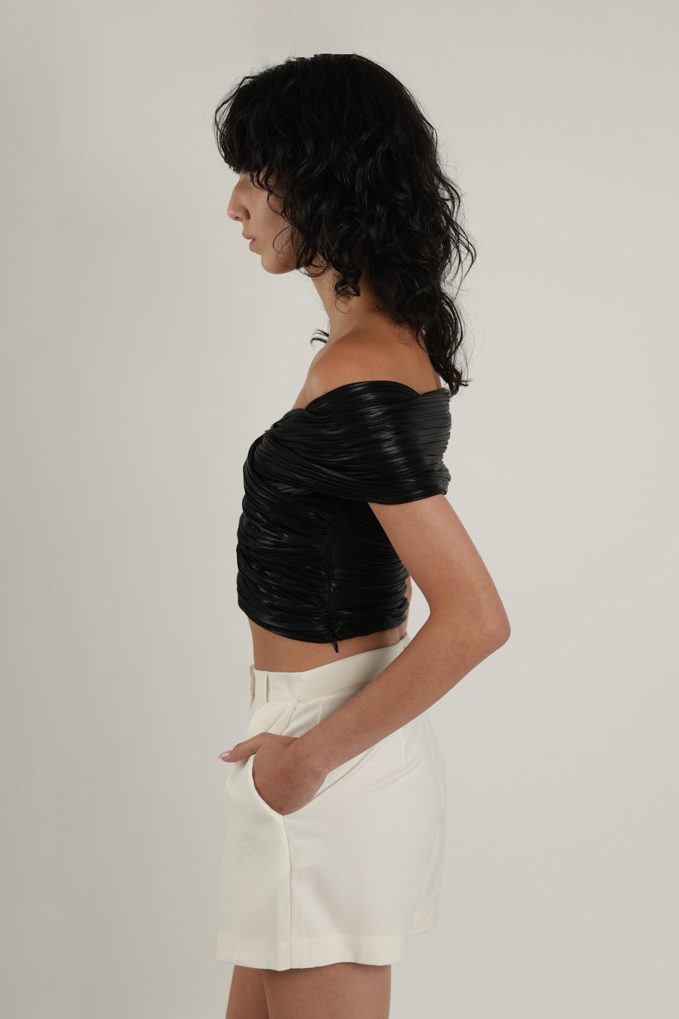 SABINA MUSAYEV - foil_pleated_knit_jet_black_summer_24