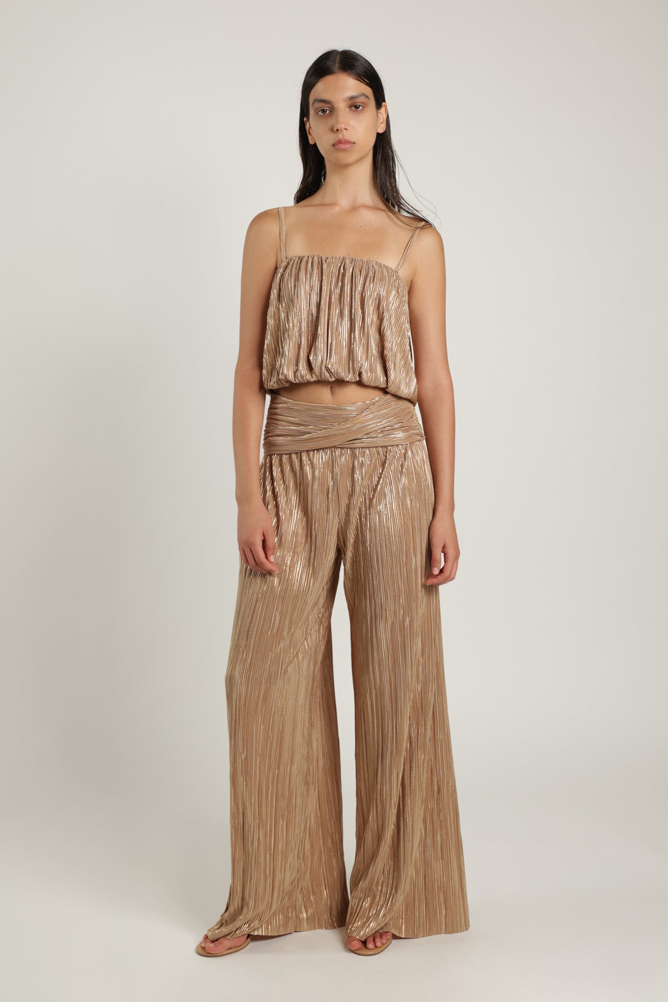 SABINA MUSAYEV - pleated_knit_w_foil_pecan_summer_24
