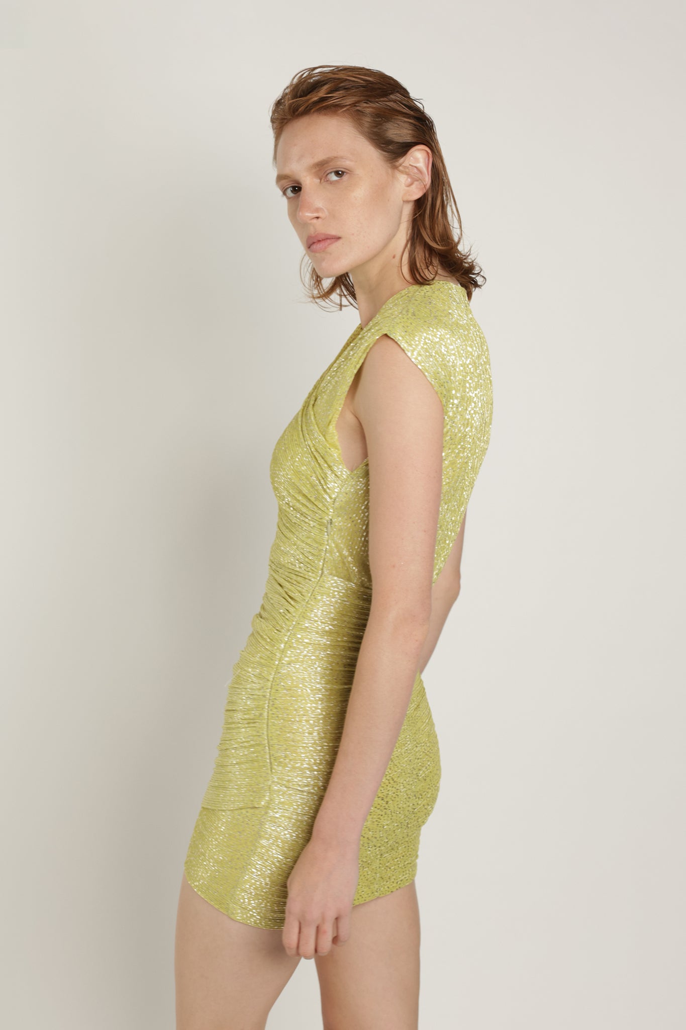 SABINA MUSAYEV - pleated_knit_w_speckled_foil_sunny_lime_summer_24