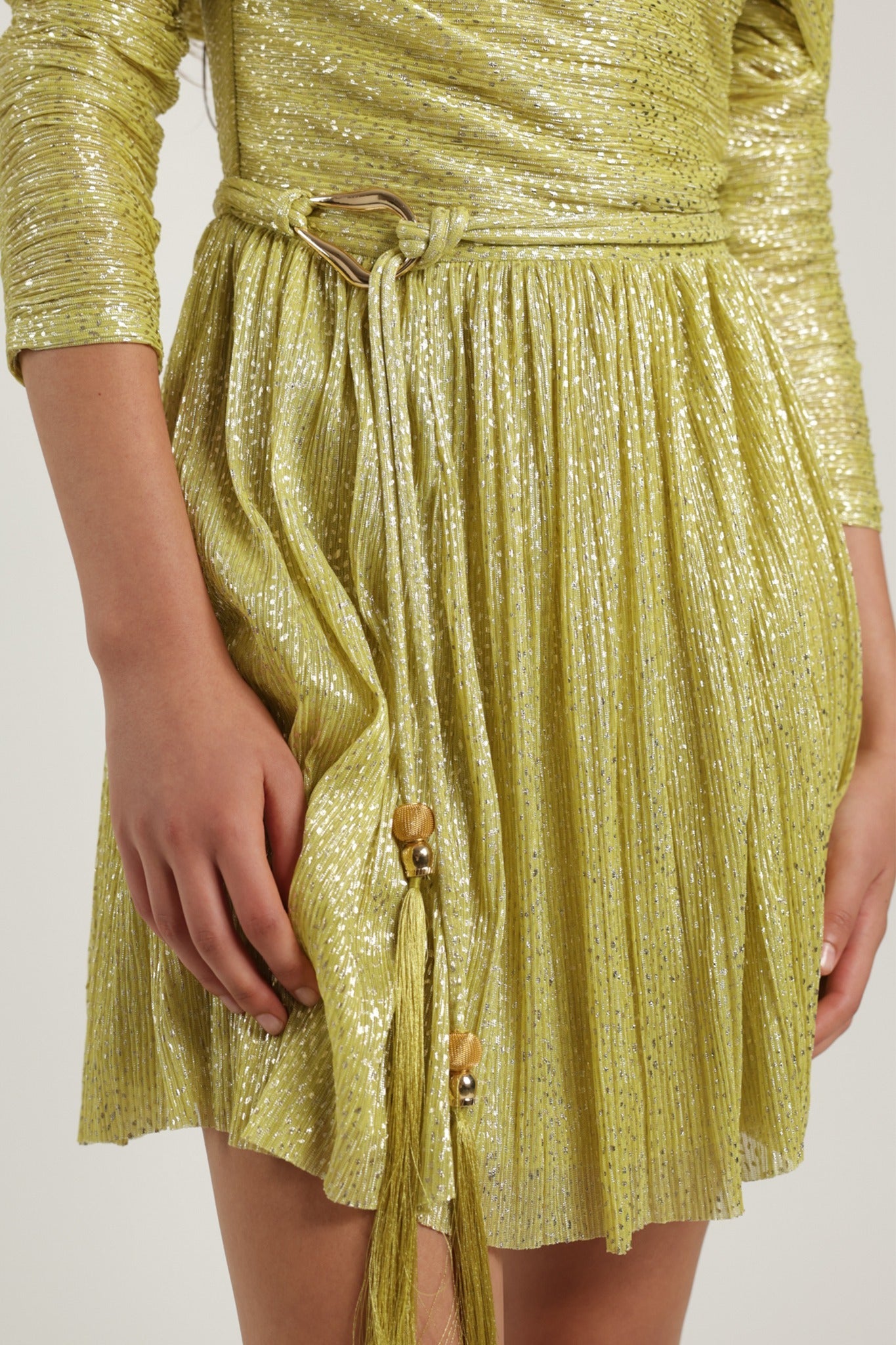 SABINA MUSAYEV - pleated_knit_w_speckled_foil_sunny_lime_summer_24