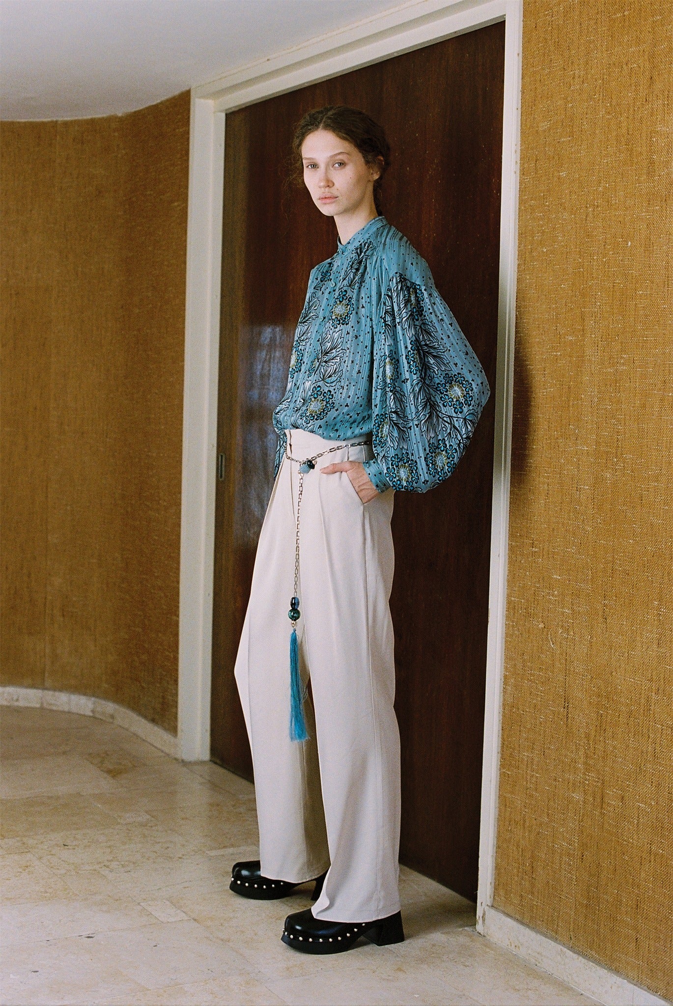 SABINA MUSAYEV - fall_blossom_chiffon_w_lurex_blue_topaz_fw_23_24