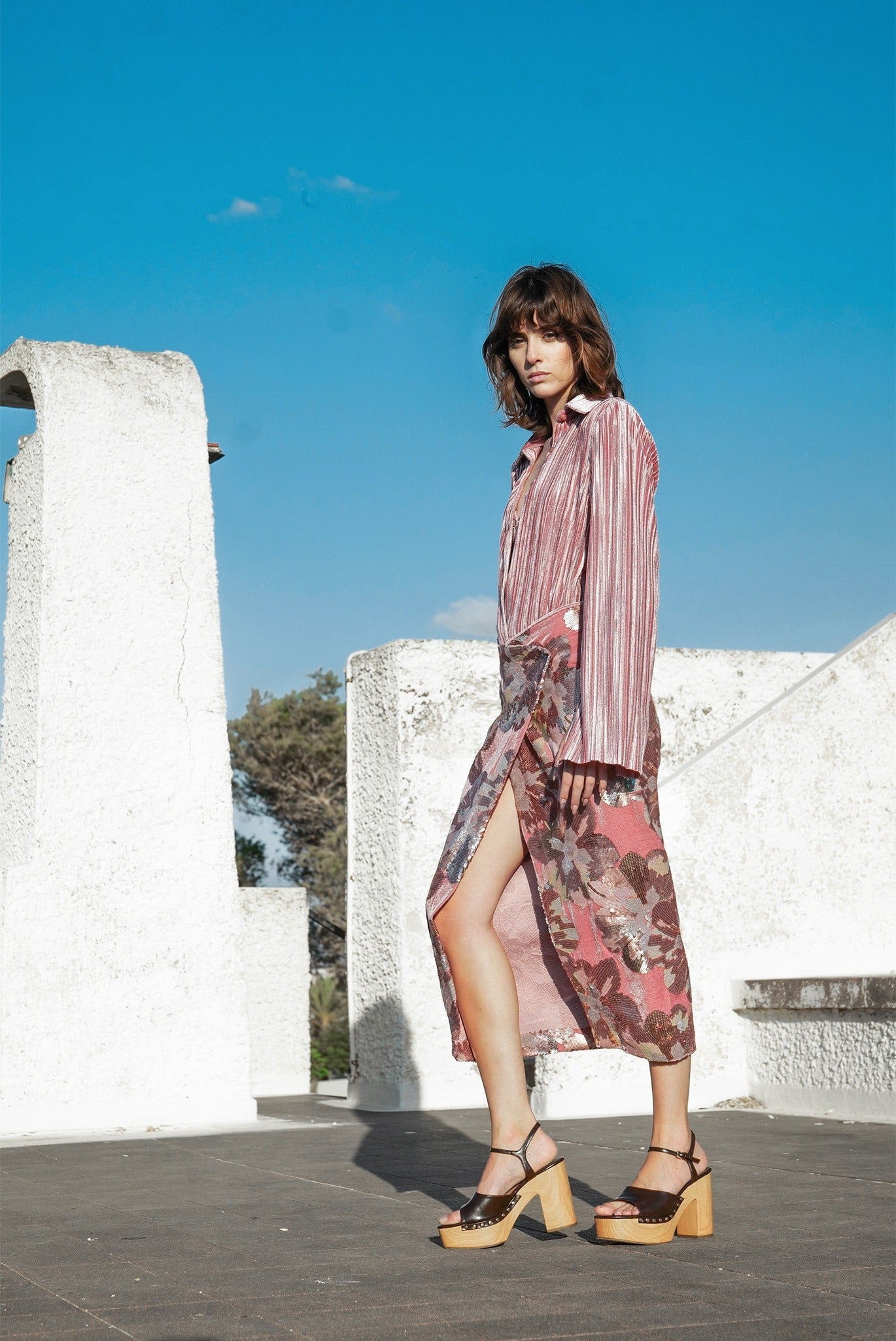 SABINA MUSAYEV - pleated_velvet_smoked_pink_fw_23_24