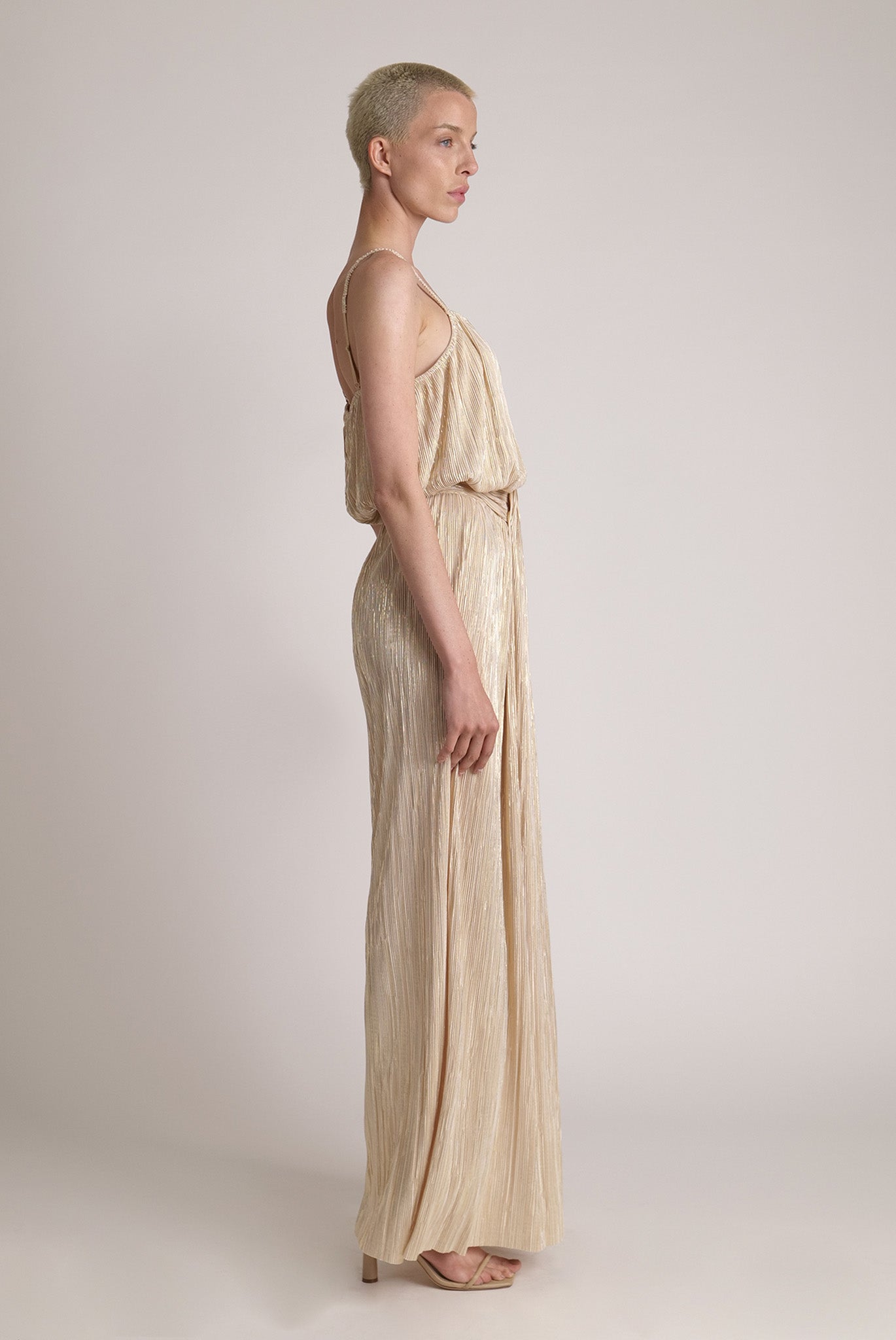 SABINA MUSAYEV - pleated_knit_w_foil_sandstone_spring_24