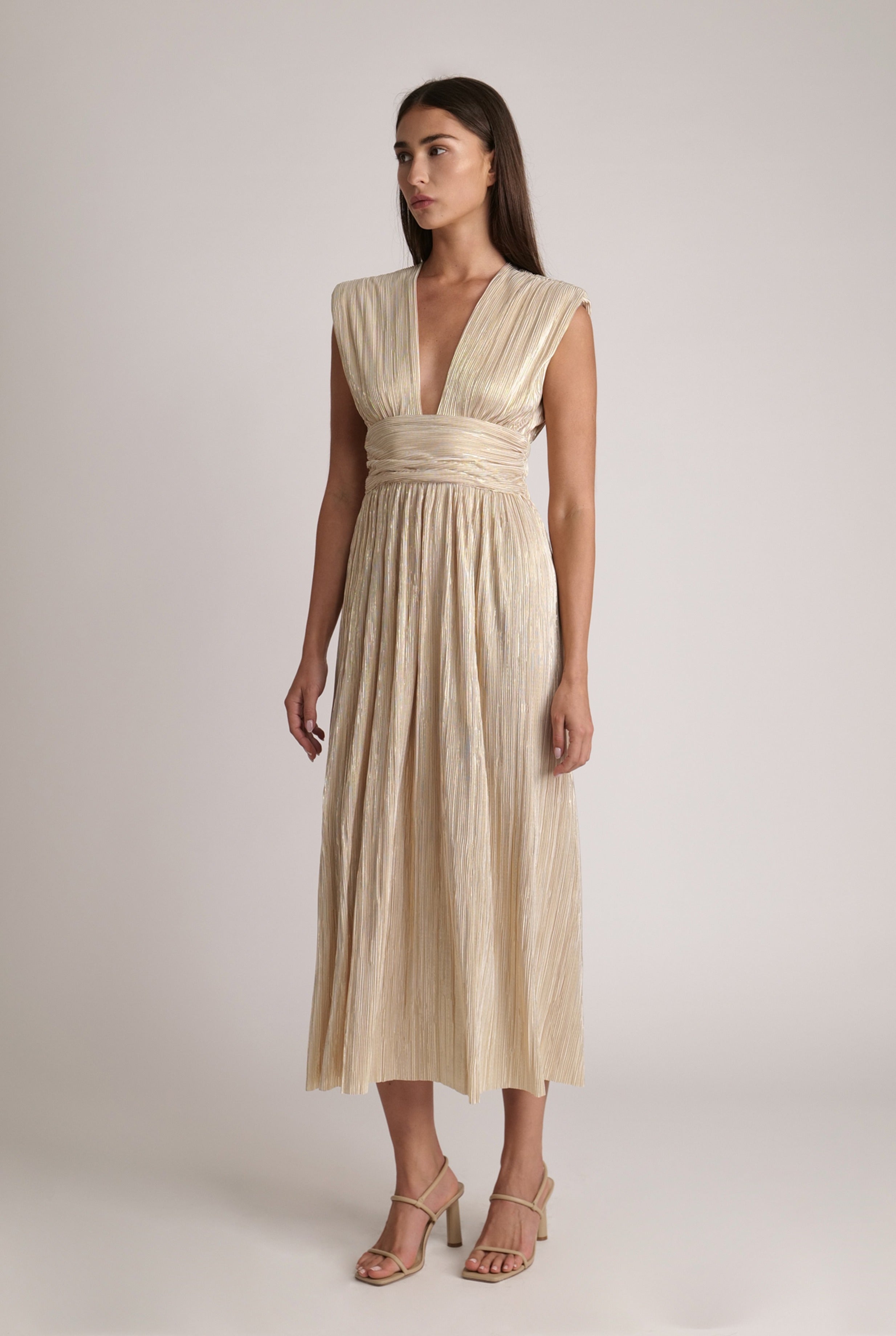 SABINA MUSAYEV - pleated_knit_w_foil_sandstone_spring_24