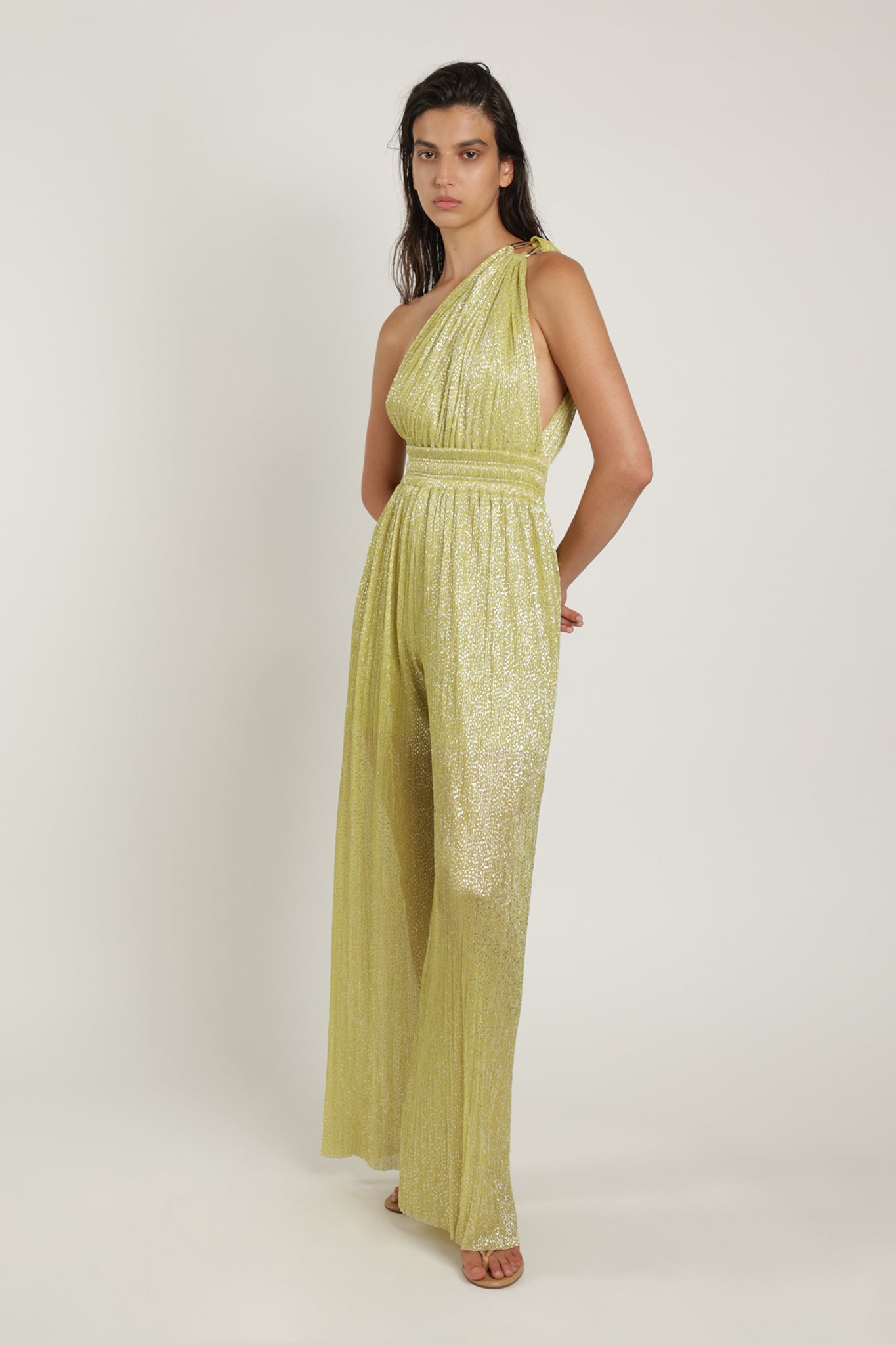 SABINA MUSAYEV - pleated_knit_w_speckled_foil_sunny_lime_summer_24