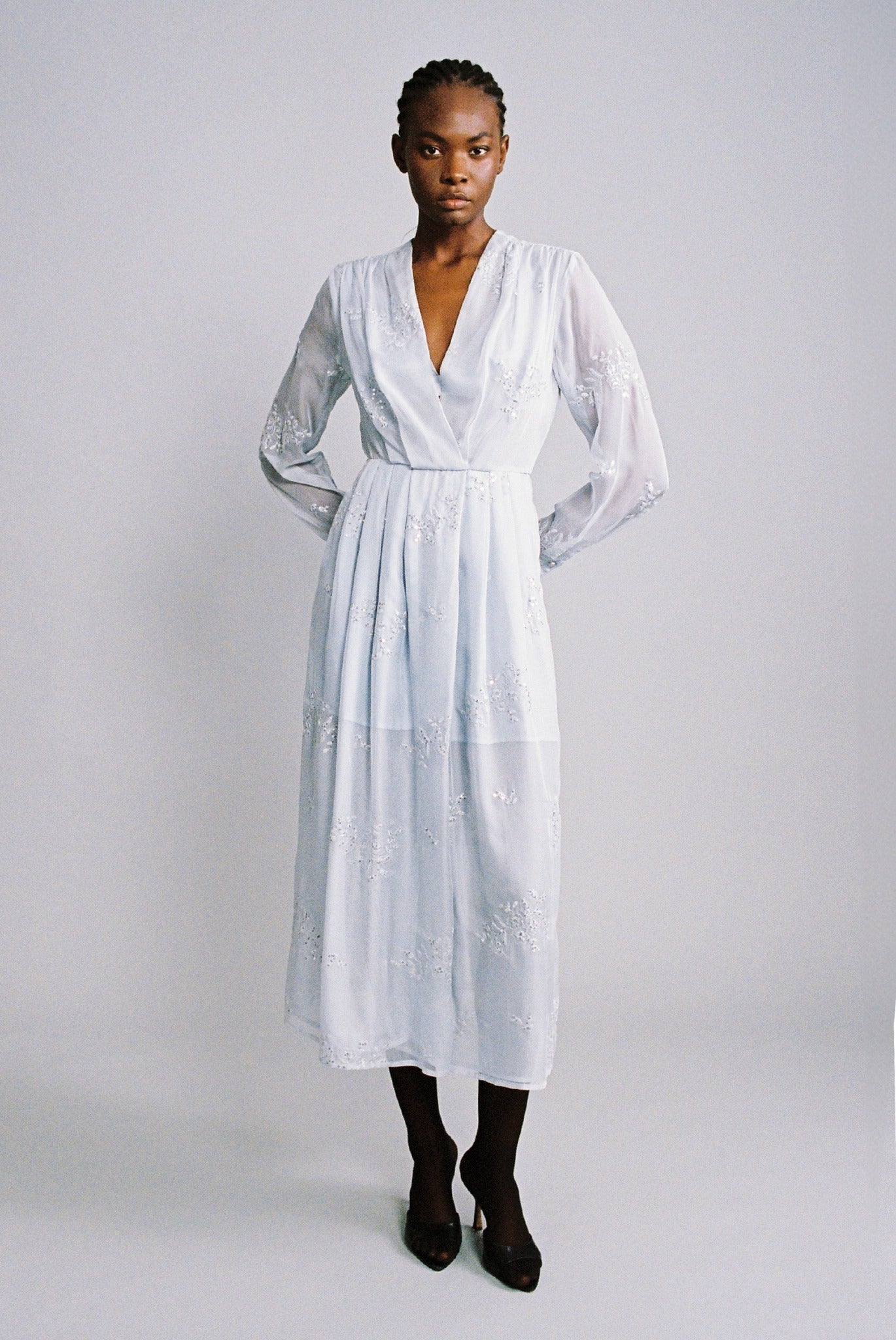 SABINA MUSAYEV - embroidered_chiffon_ice_blue_fw_24_25