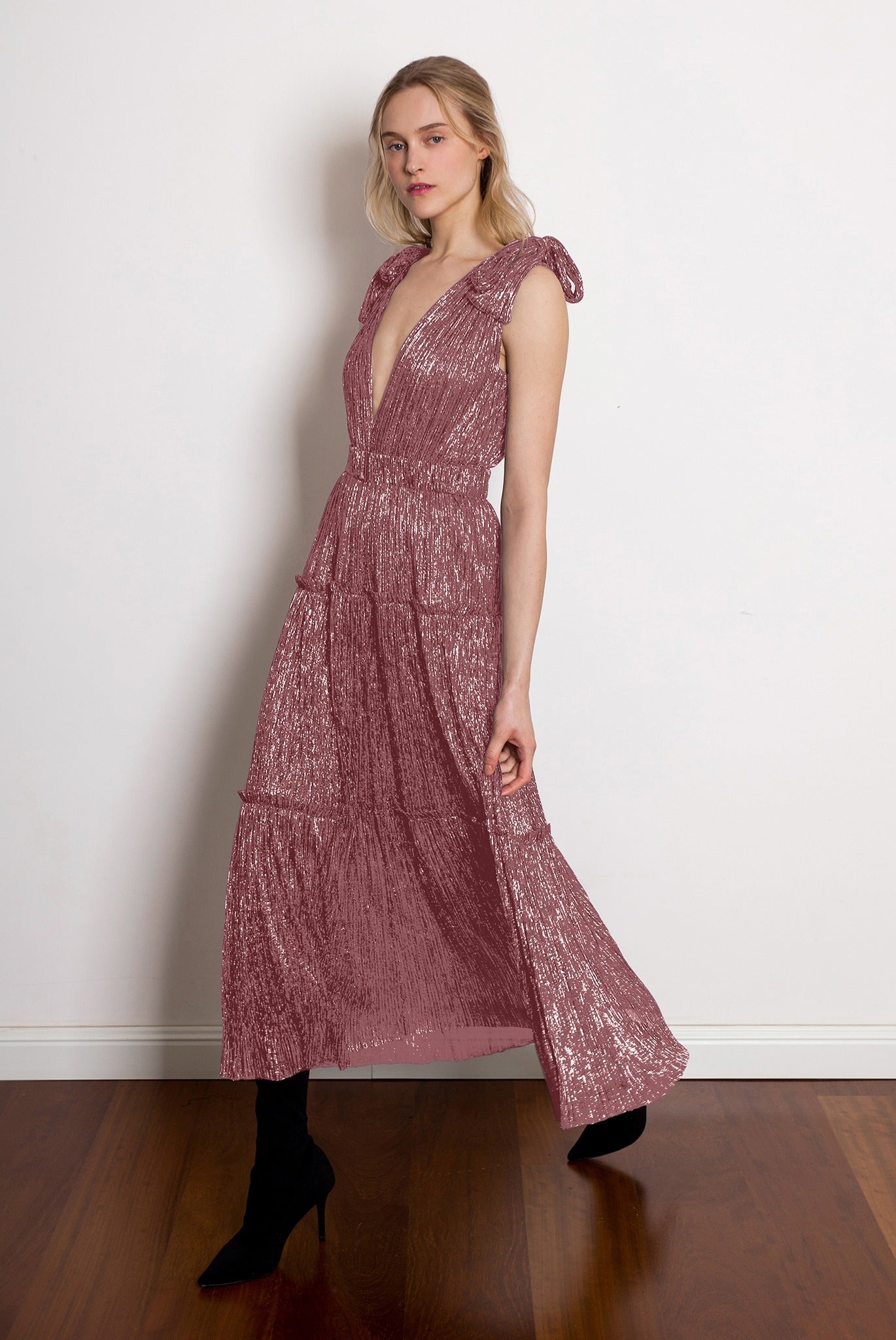 helena dress in silver sabina musayev Helena Dress