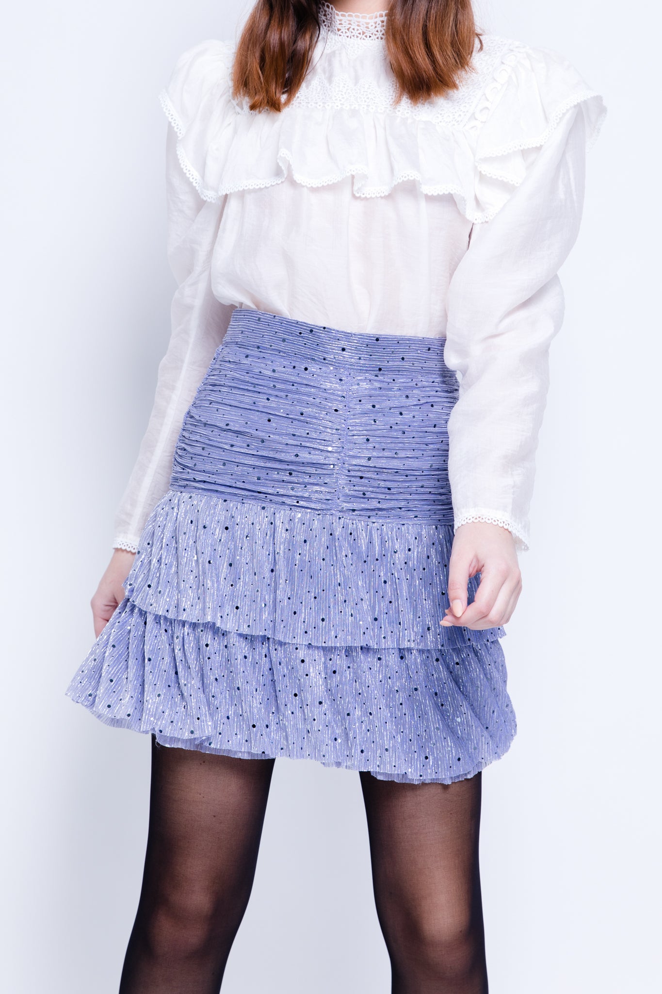 SABINA MUSAYEV - pleated_lurex_knit_with_sequins_lavender