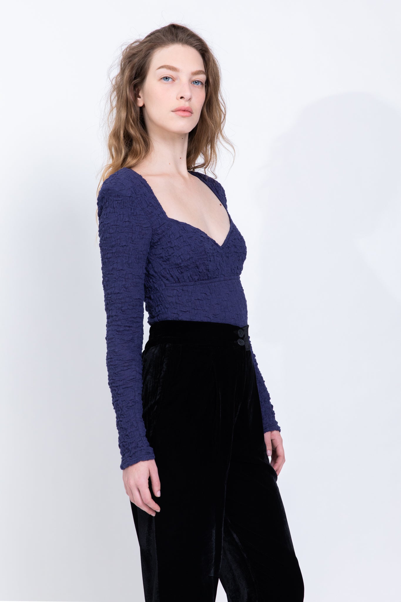 SABINA MUSAYEV-crinkled_knit_blue