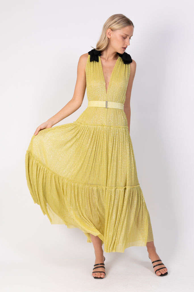 sabina musayev luciana pleated knit midi dress RAY DRESS – Sabina Musayev USA