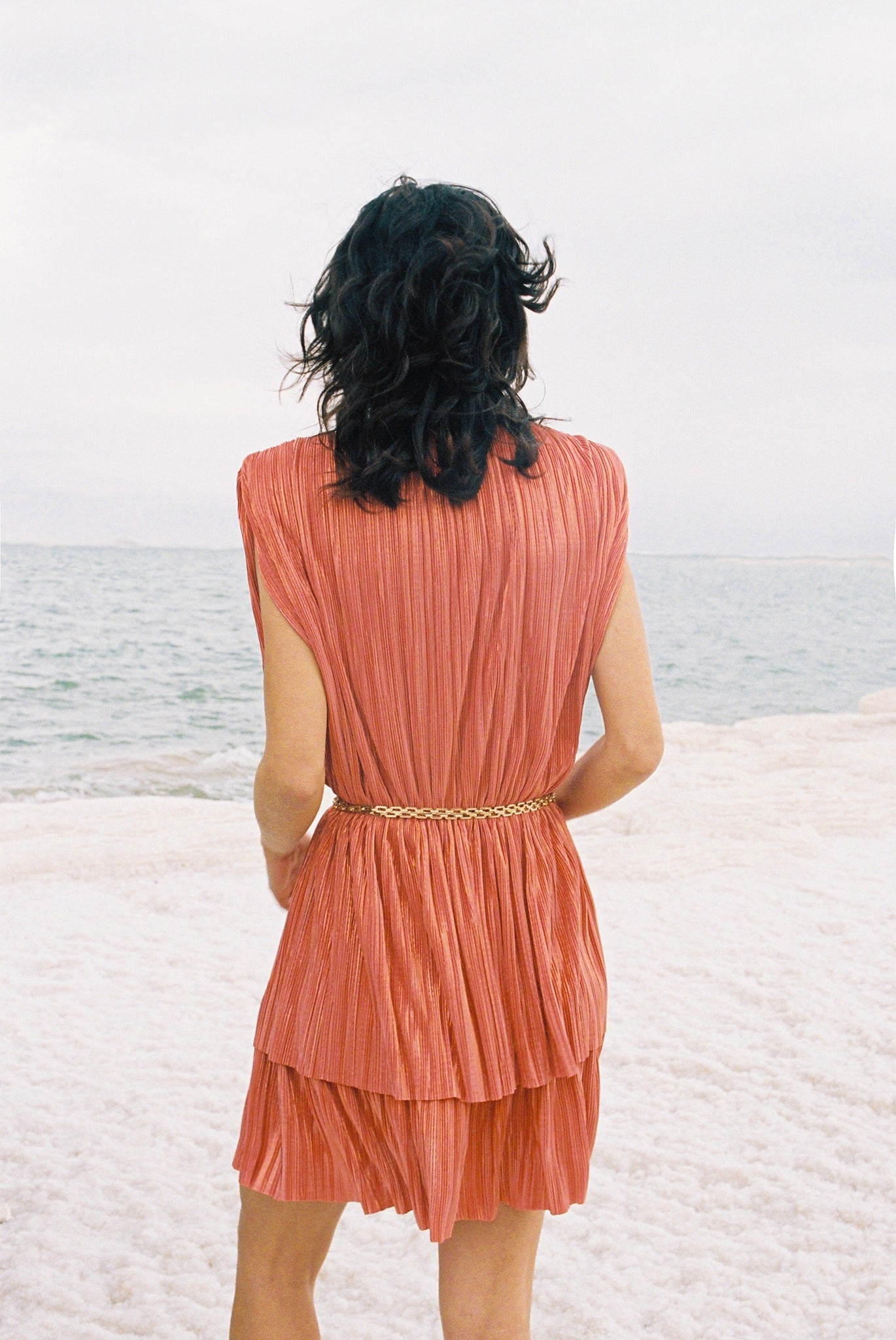 SABINA MUSAYEV - pleated_knit_w_foil_orange_spring_24