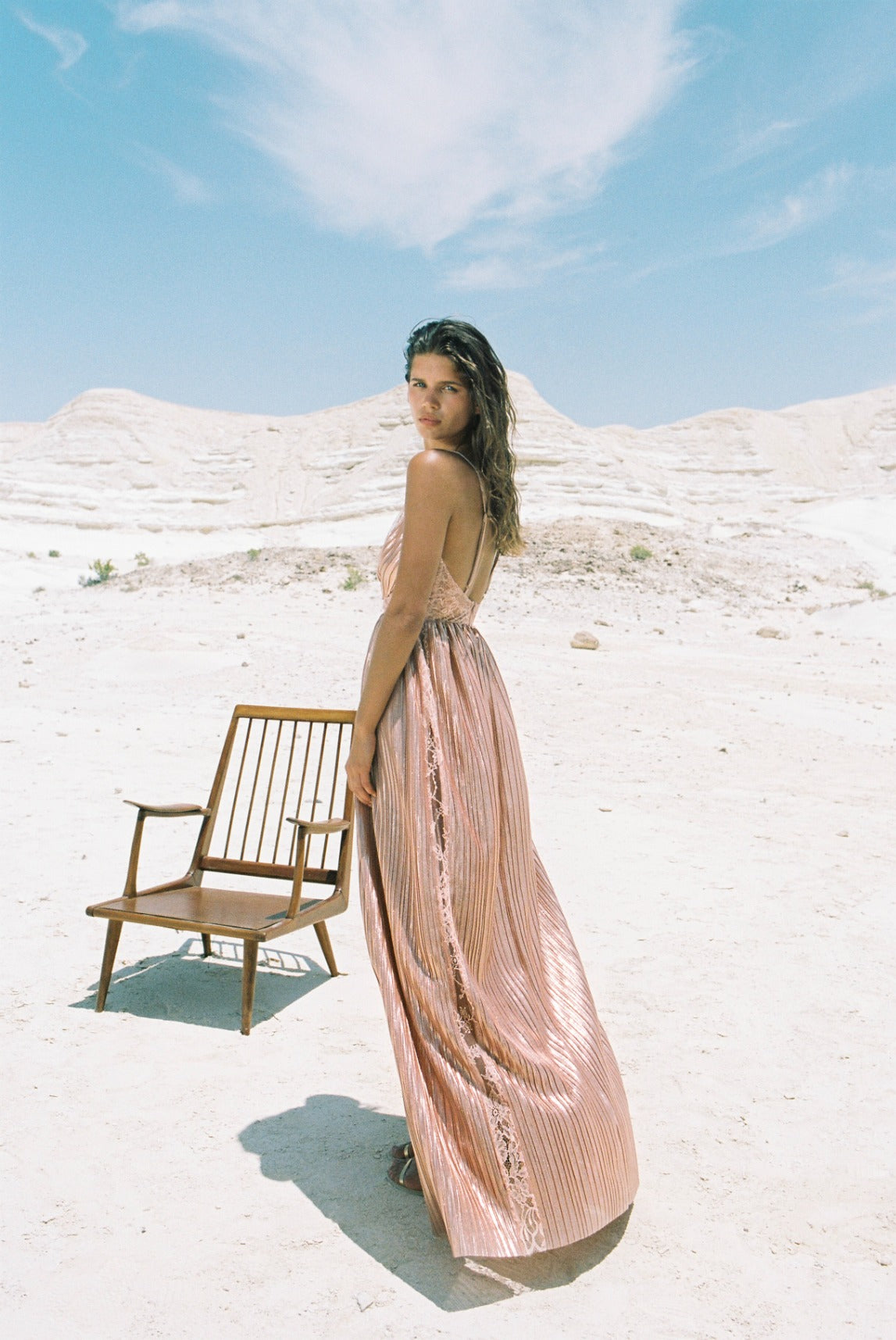 SABINA MUSAYEV - foil_pleated_knit_rose_gold_summer_24
