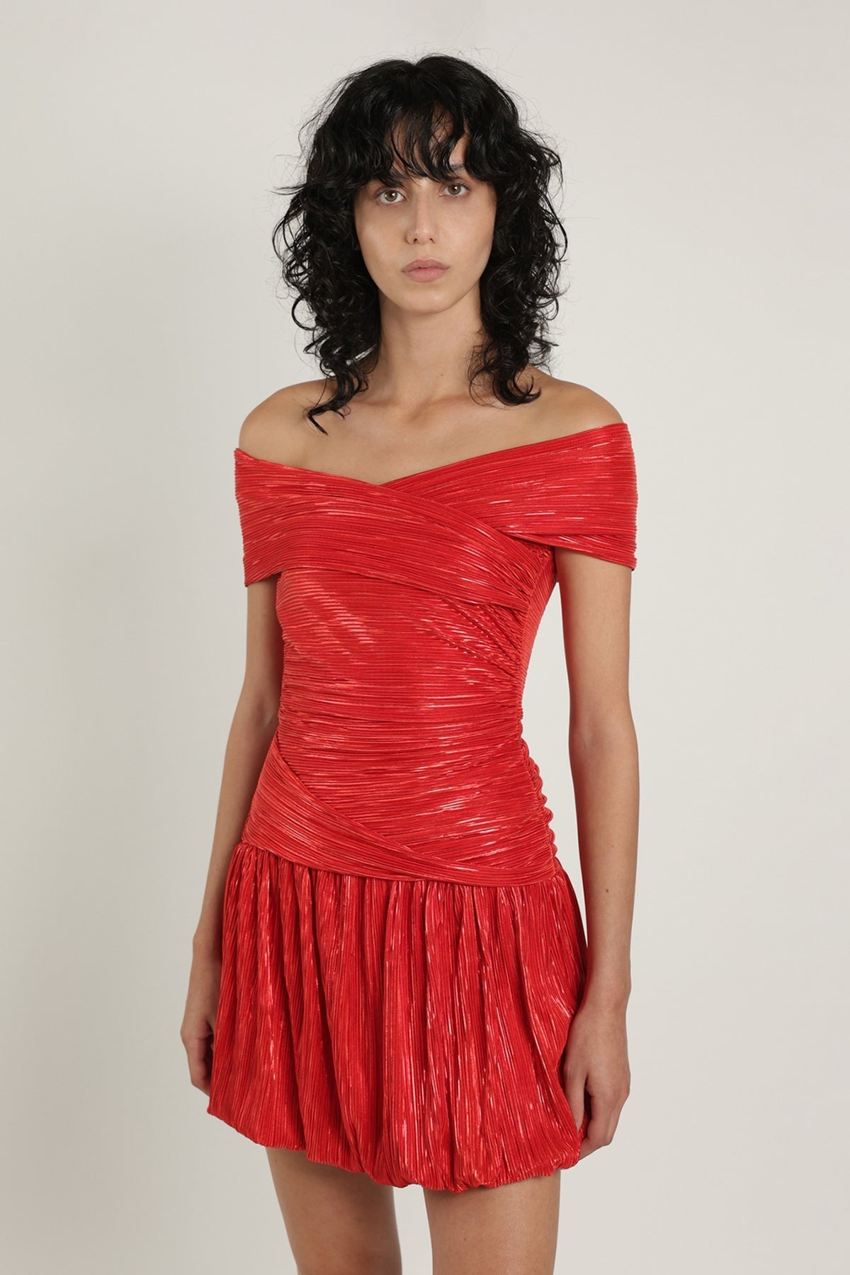 SABINA MUSAYEV - pleated_knit_w_foil_radiant_red_summer_24