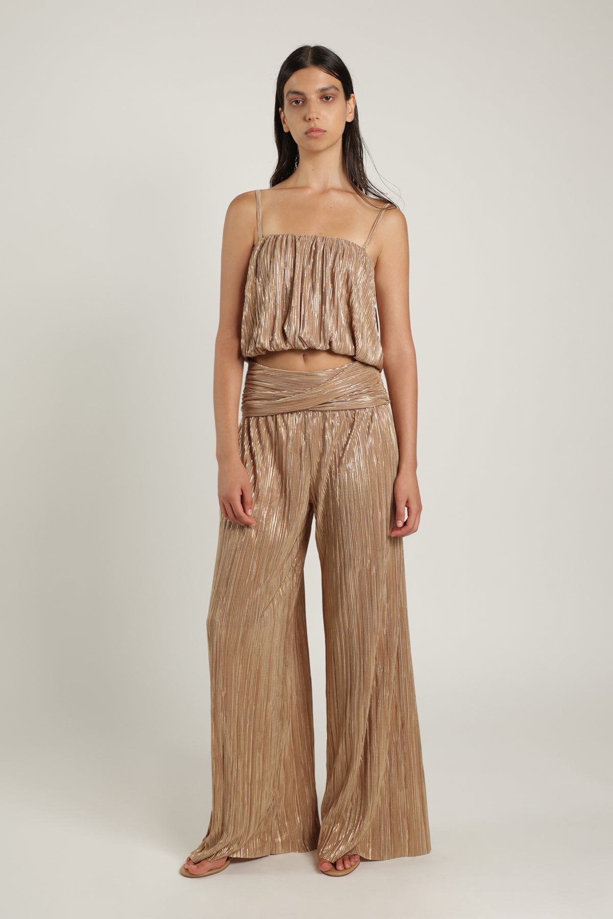 SABINA MUSAYEV - pleated_knit_w_foil_pecan_summer_24